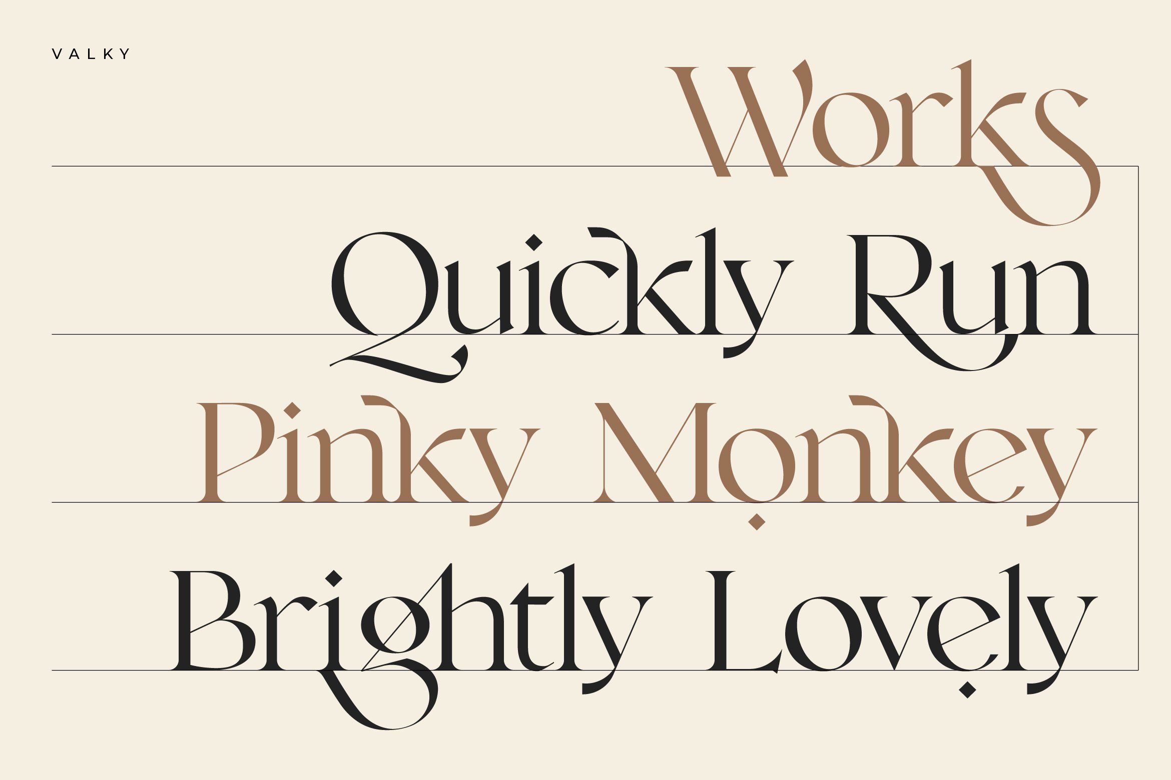 现代经典海报杂志文字设计衬线英文字体素材 Valky Classic Modern Typeface_img_2