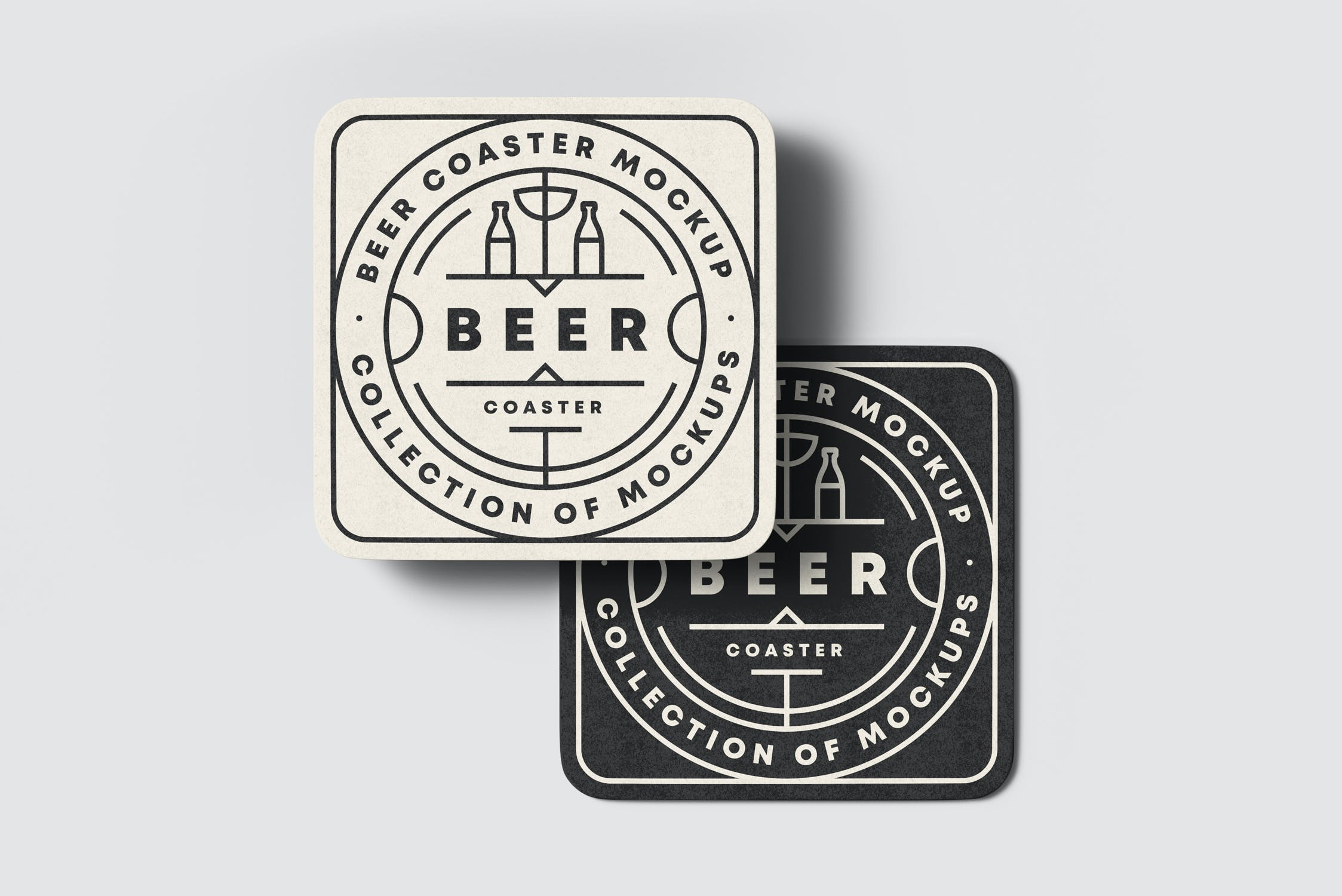 7款啤酒杯垫设计展示贴图样机 Beer Coaster Mockup 2_img_2