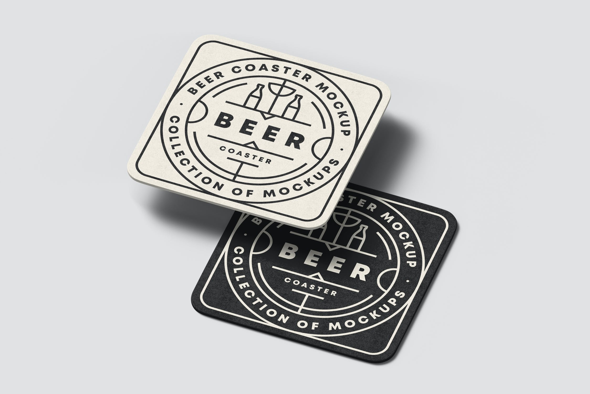 7款啤酒杯垫设计展示贴图样机 Beer Coaster Mockup 2_img_2