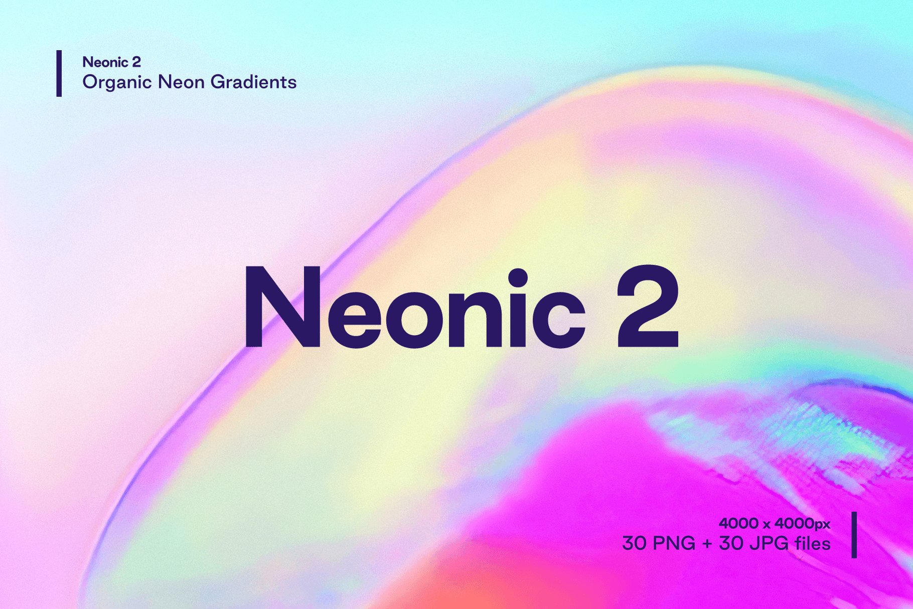 30款高清抽象炫彩艺术霓虹流体渐变背景底纹图片素材 Neonic 2 - Organic Neon Gradients_img_2