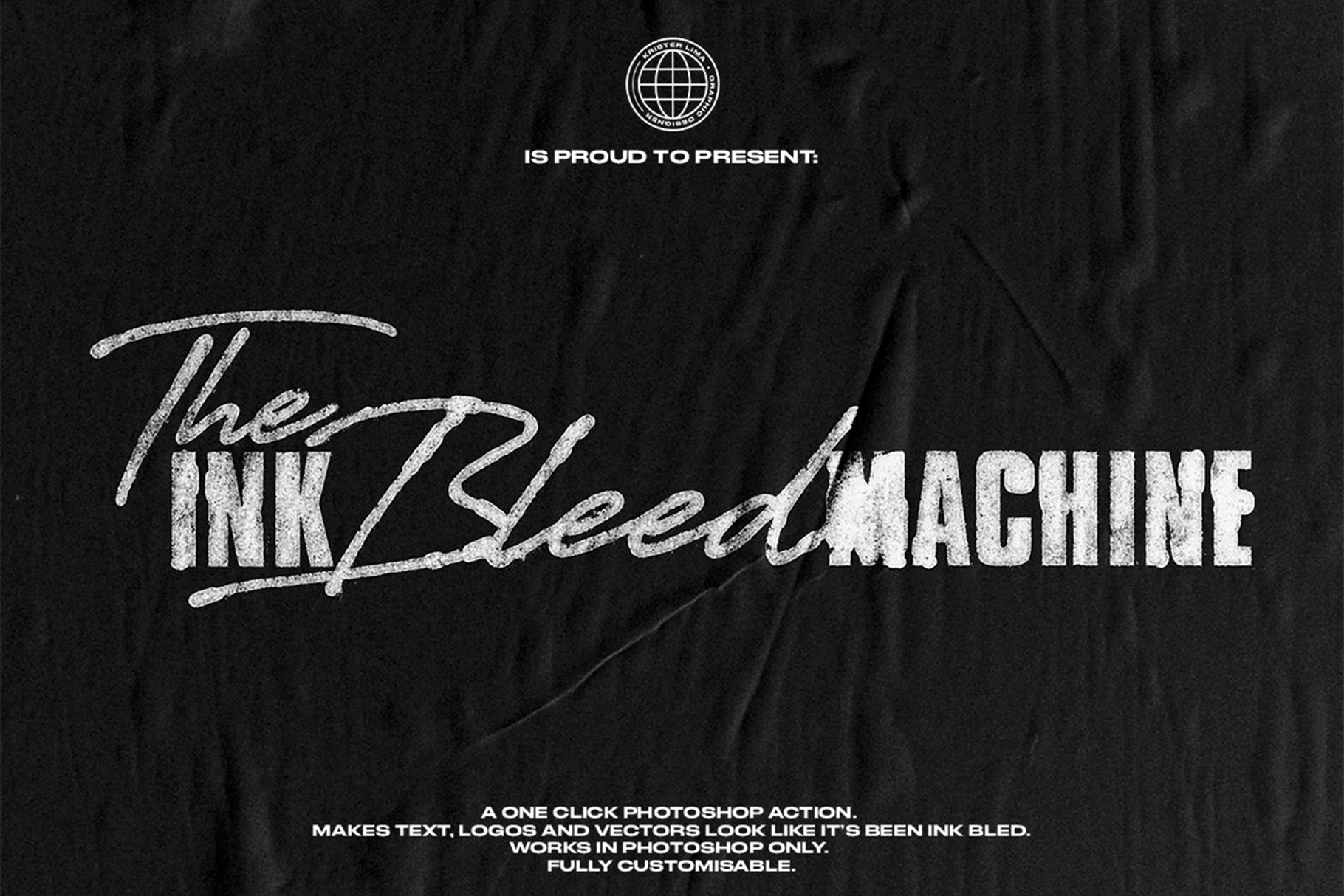 潮流油墨印染出血效果文字图形设计处理一键式PS动作 The Ink Bleed Machine - One Click_img_2