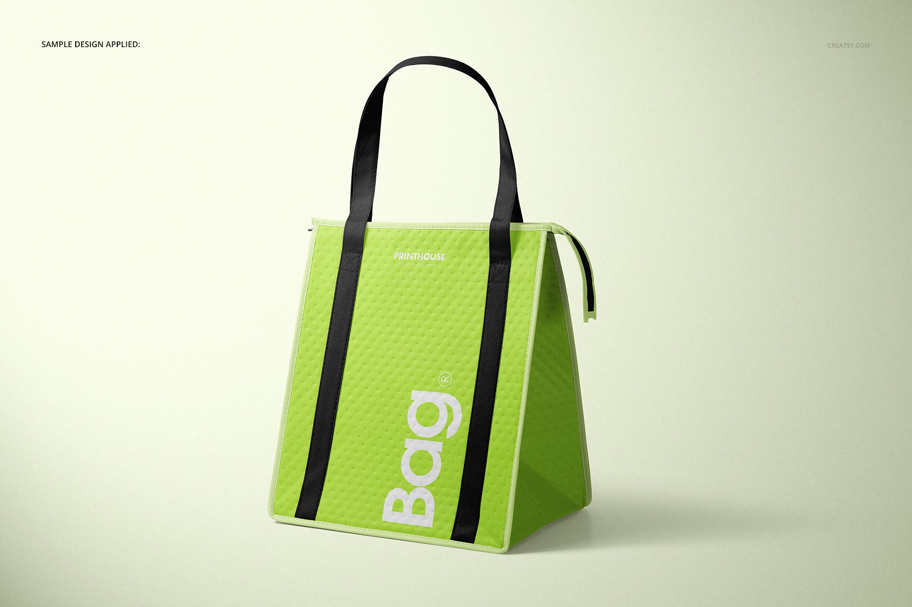 时尚外卖保温铝箔袋设计展示贴图样机模板PS素材 Therm-O-Tote Insulated Bag Mockup_img_2