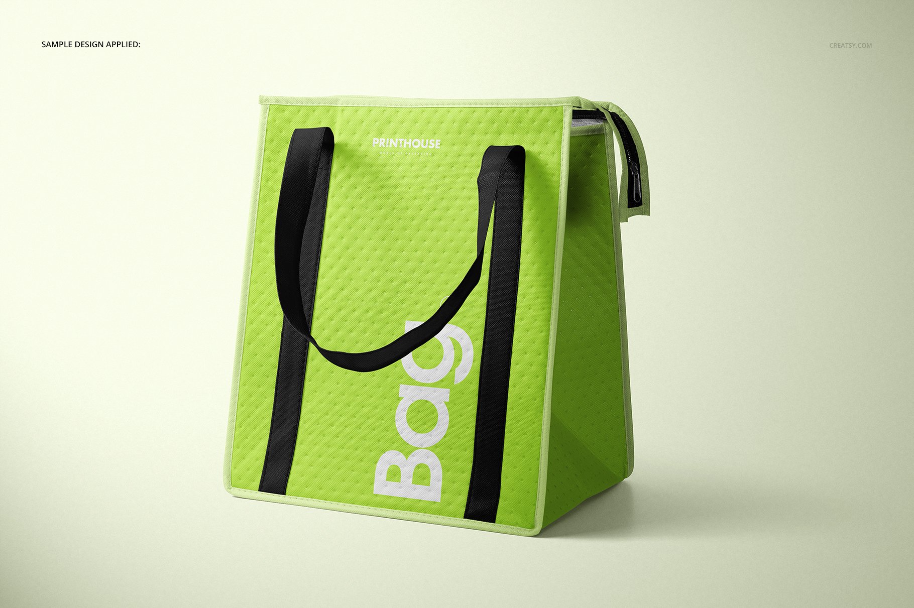 时尚外卖保温铝箔袋设计展示贴图样机模板PS素材 Therm-O-Tote Insulated Bag Mockup_img_2