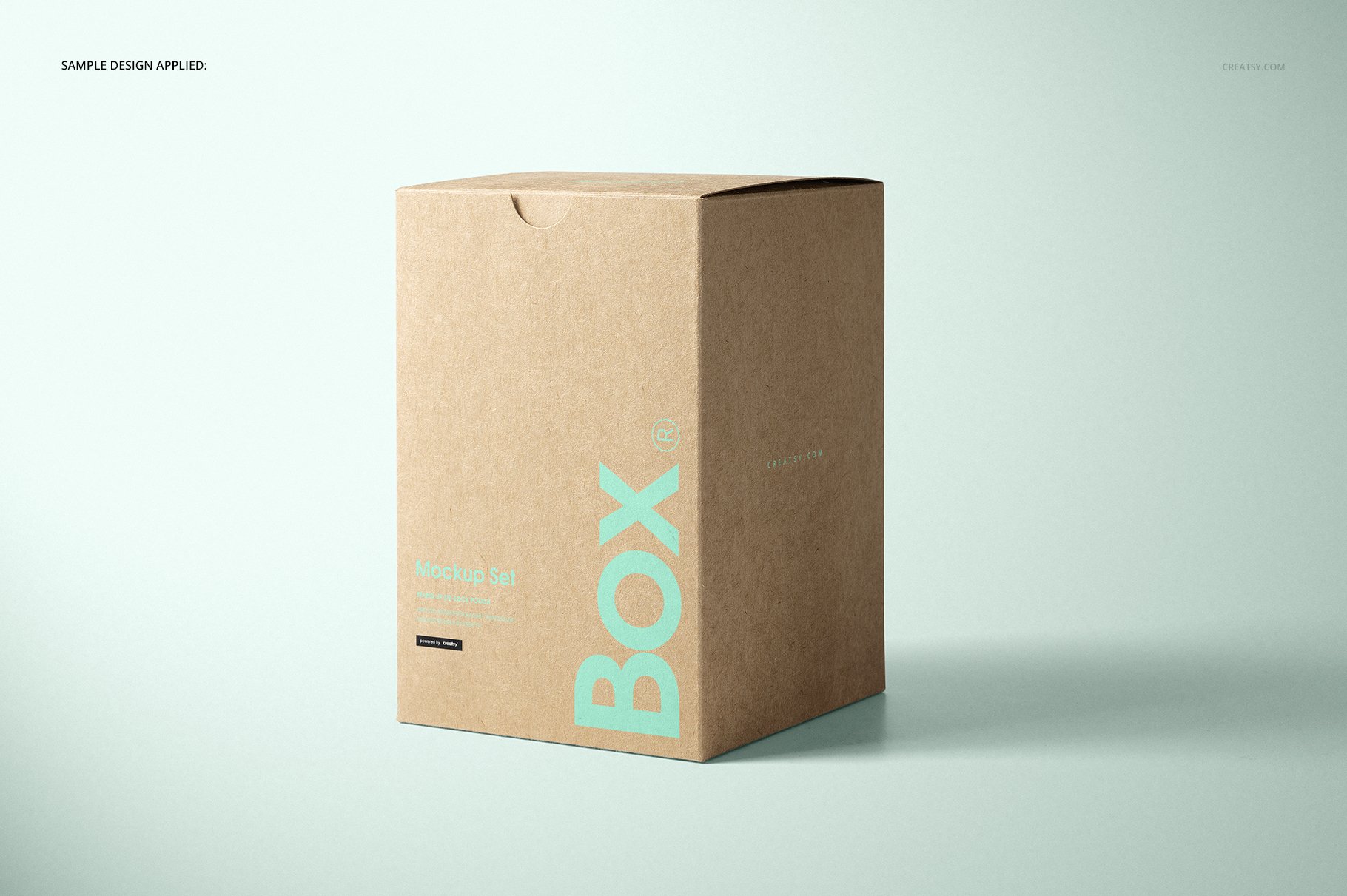 现代时尚牛皮纸塔克礼品盒设计贴图样机合集 Kraft Tuck Top Gift Box Mockups Set_img_2