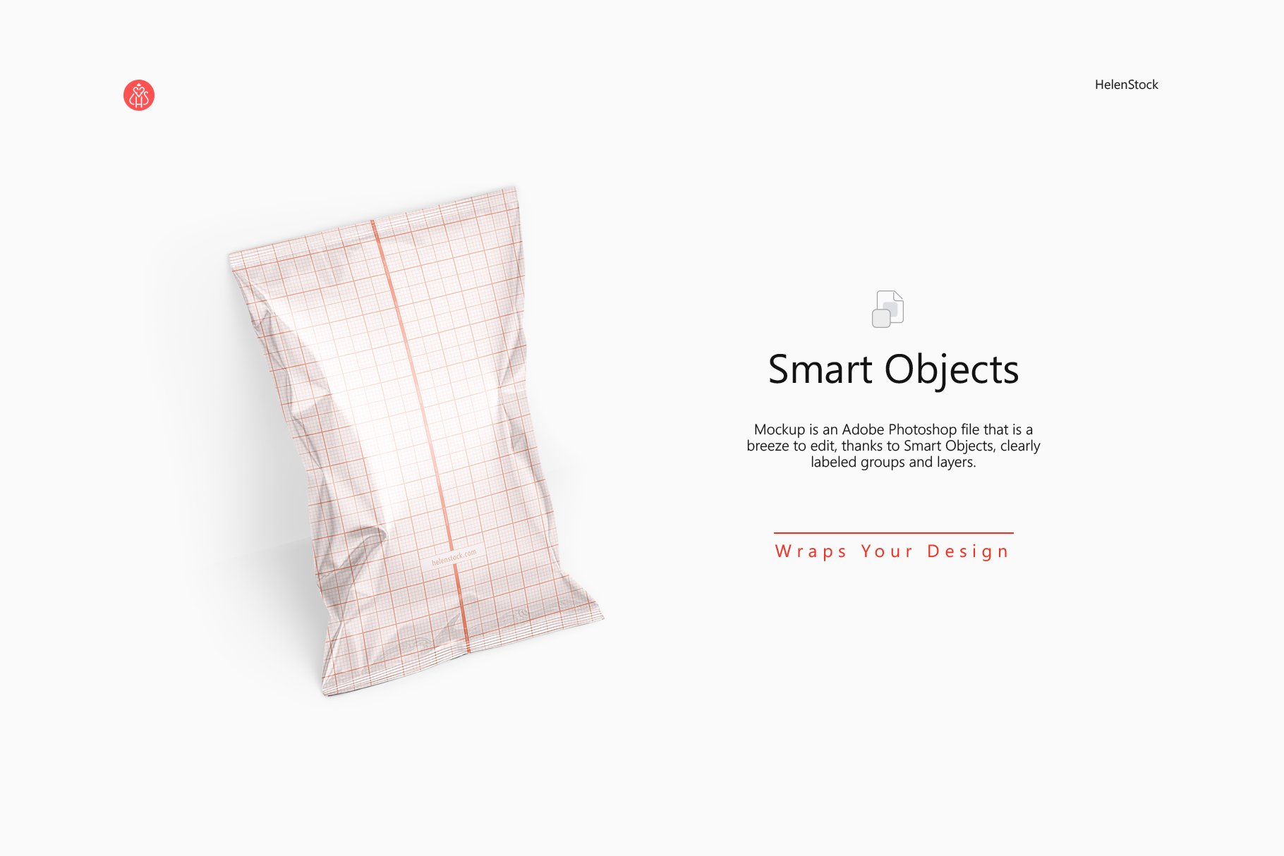 光泽小吃零食塑料包装袋设计贴图样机 Tilted Glossy Snack Package Mockup_img_2