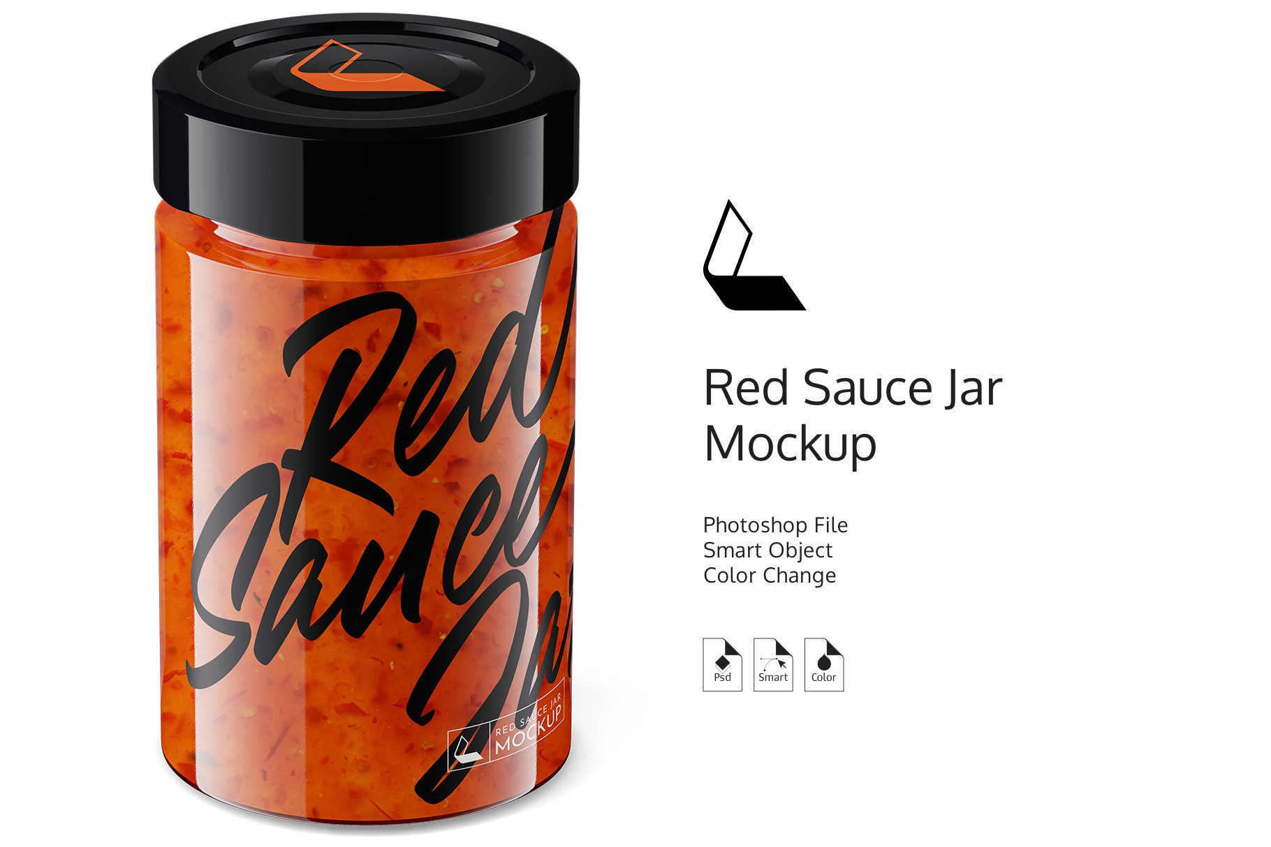 红酱食品包装罐外观设计展示样机 Red Sauce Jar Mockup_img_2