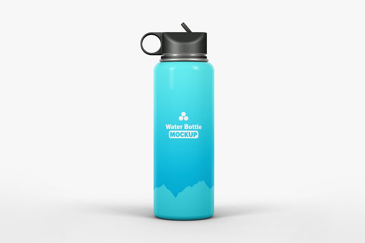 3款保温水瓶外观设计贴图样机 Water Bottle Mockup_img_2