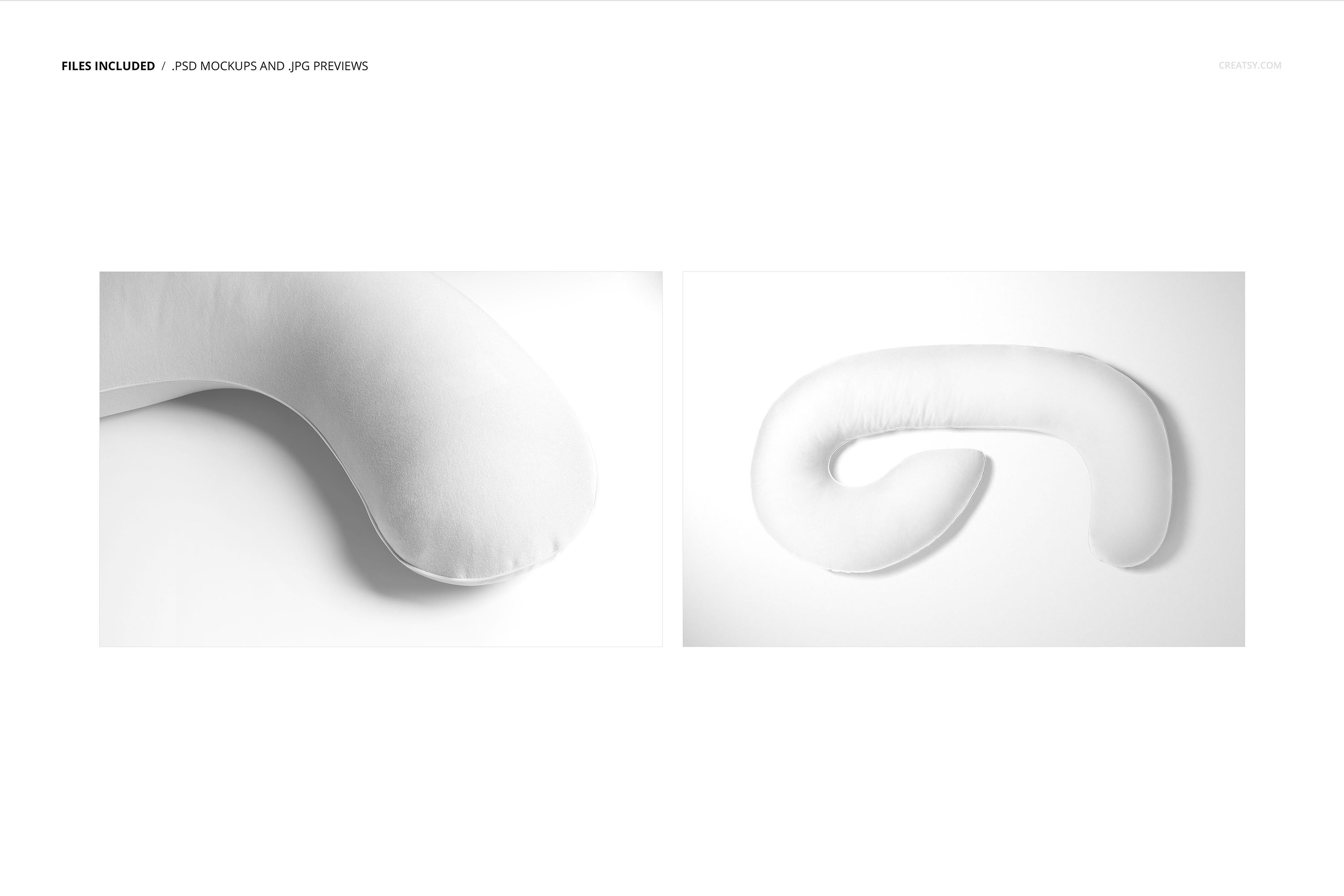 时尚怀孕枕头抱枕印花图案设计贴图样机合集 Pregnancy Pillow Mockup Set_img_2