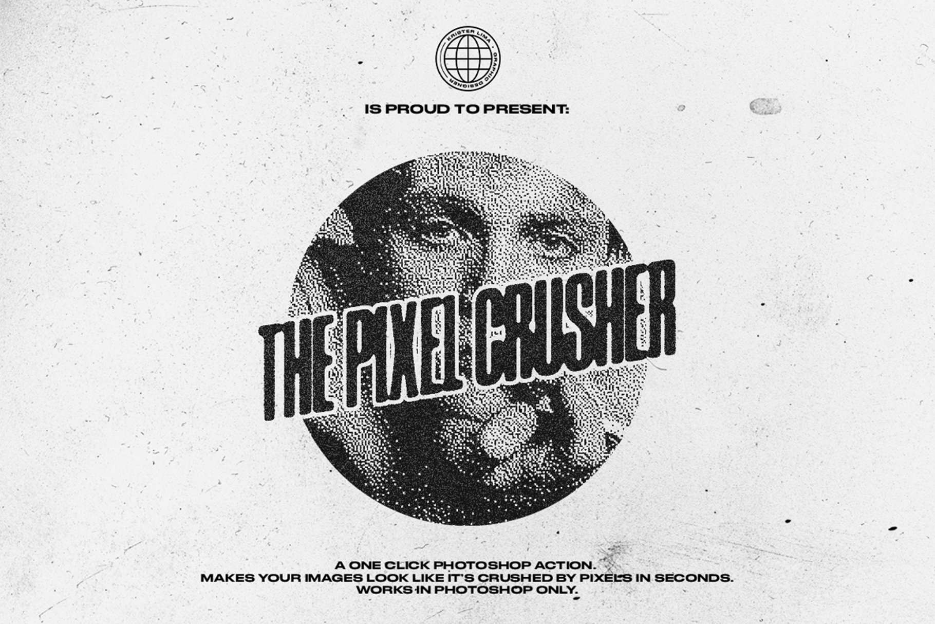 潮流复古半调像素效果文字图形效果生成一键式PS动作 The Pixel Crusher - One Click_img_2