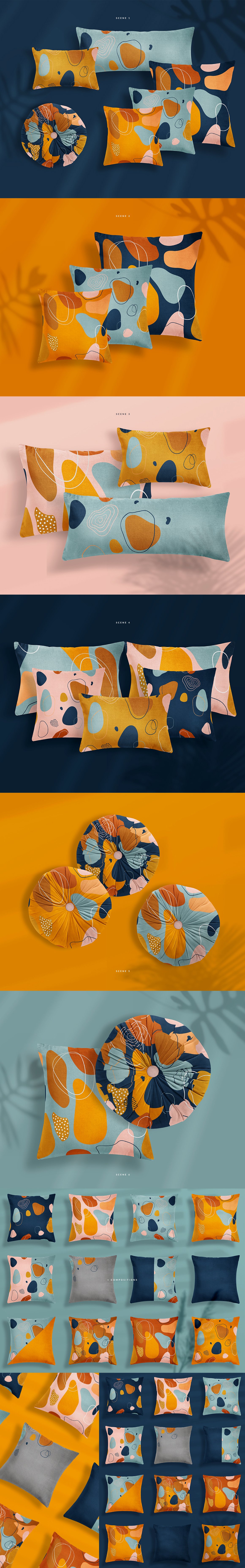 15款枕头抱枕印花图案设计展示贴图样机 Pillows vol.1: Types & Sizes Mockups_img_2