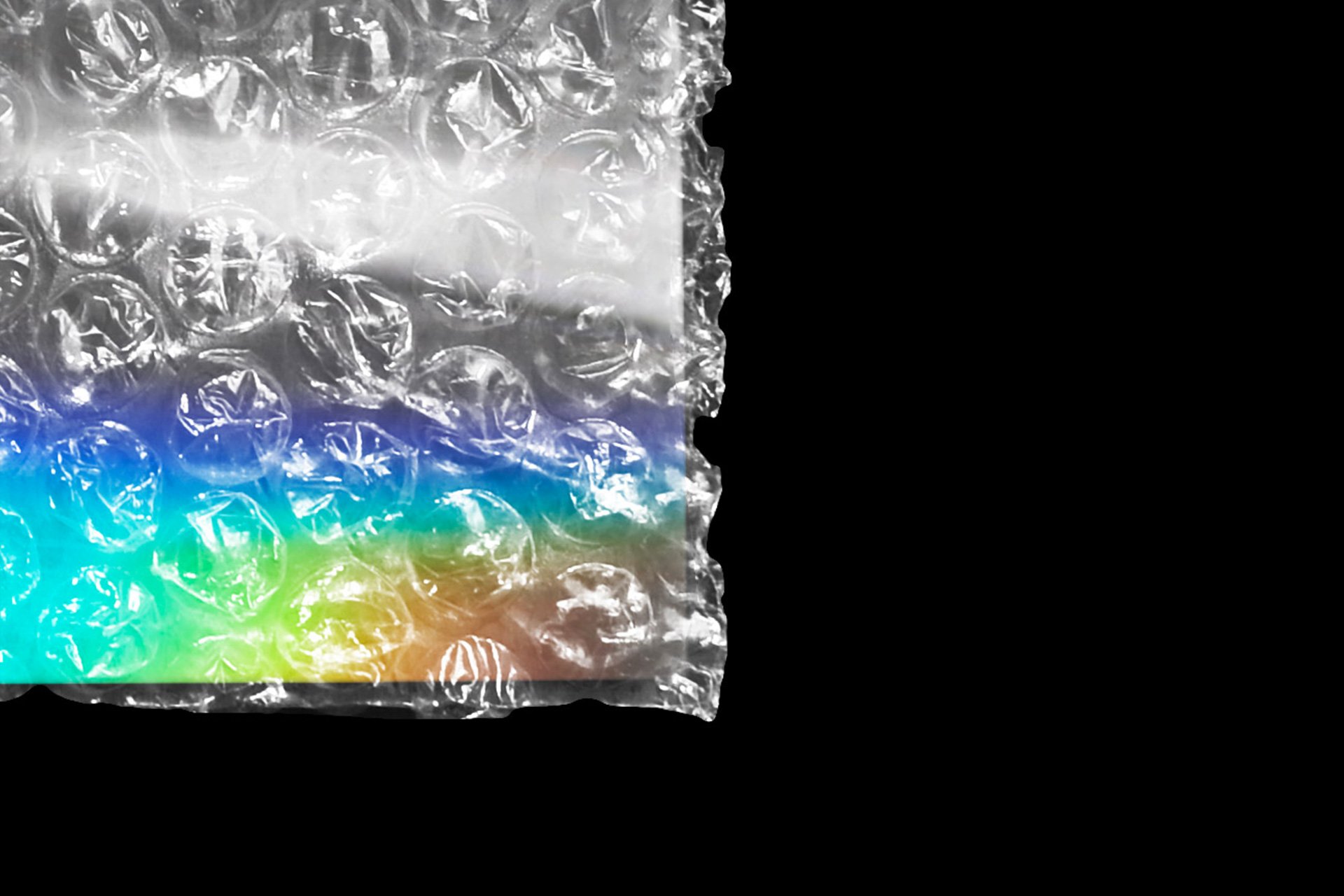 潮流多彩透明塑料气泡膜海报传单设计贴图样机 Blkmarket - Bubble Wrap Mockup_img_2