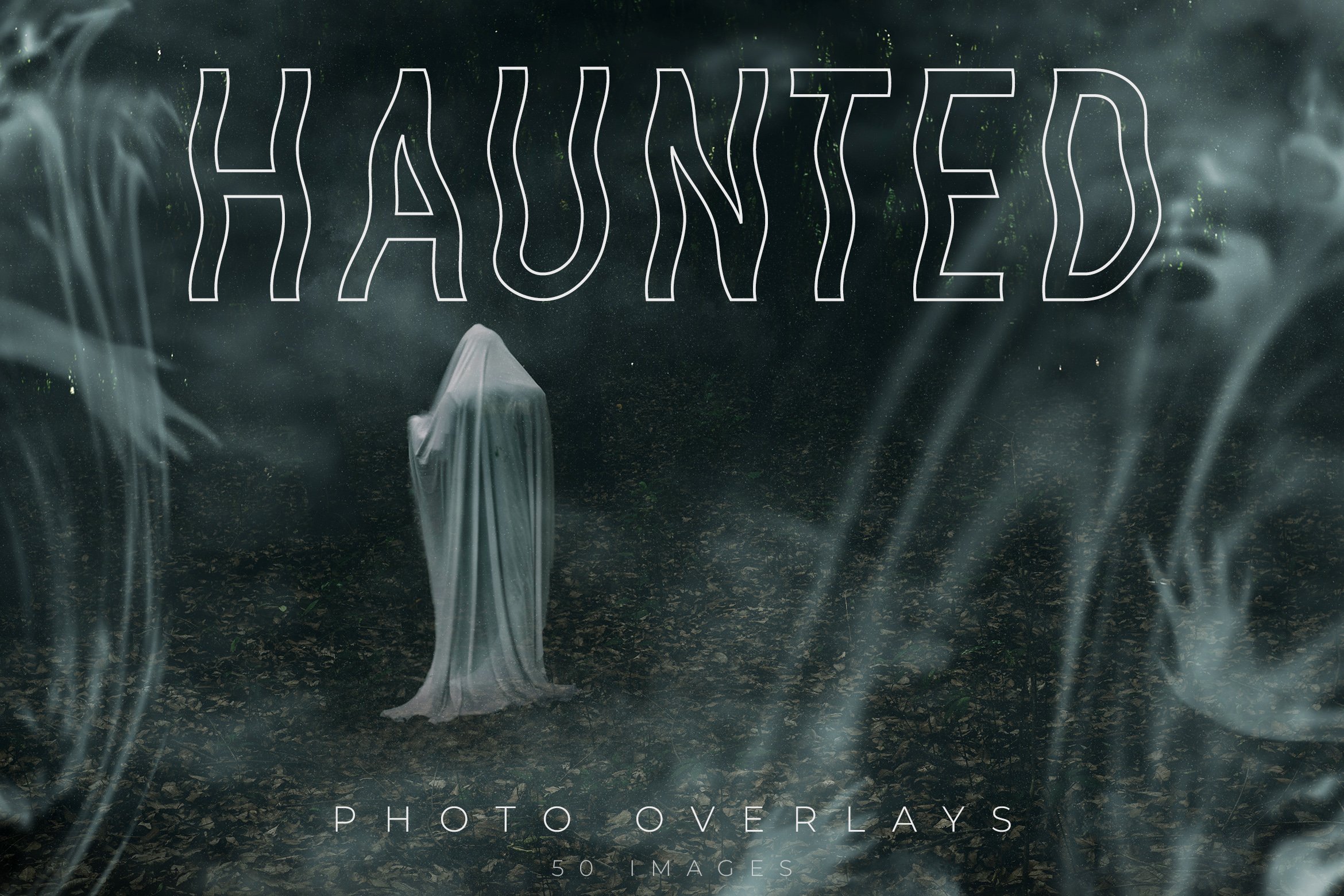 50款恐怖幽灵鬼影PS叠加层图片设计素材 Haunted Photo Overlays_img_2