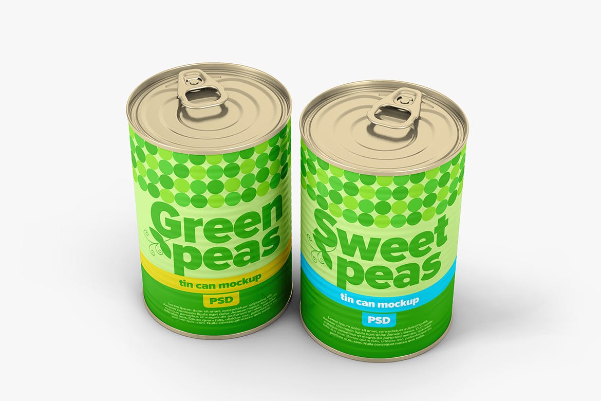 食品罐头锡罐外观标签设计贴图样机 Tin Can Mockup_img_2