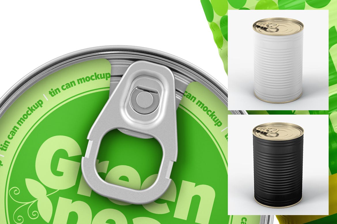 食品罐头锡罐外观标签设计贴图样机 Tin Can Mockup_img_2