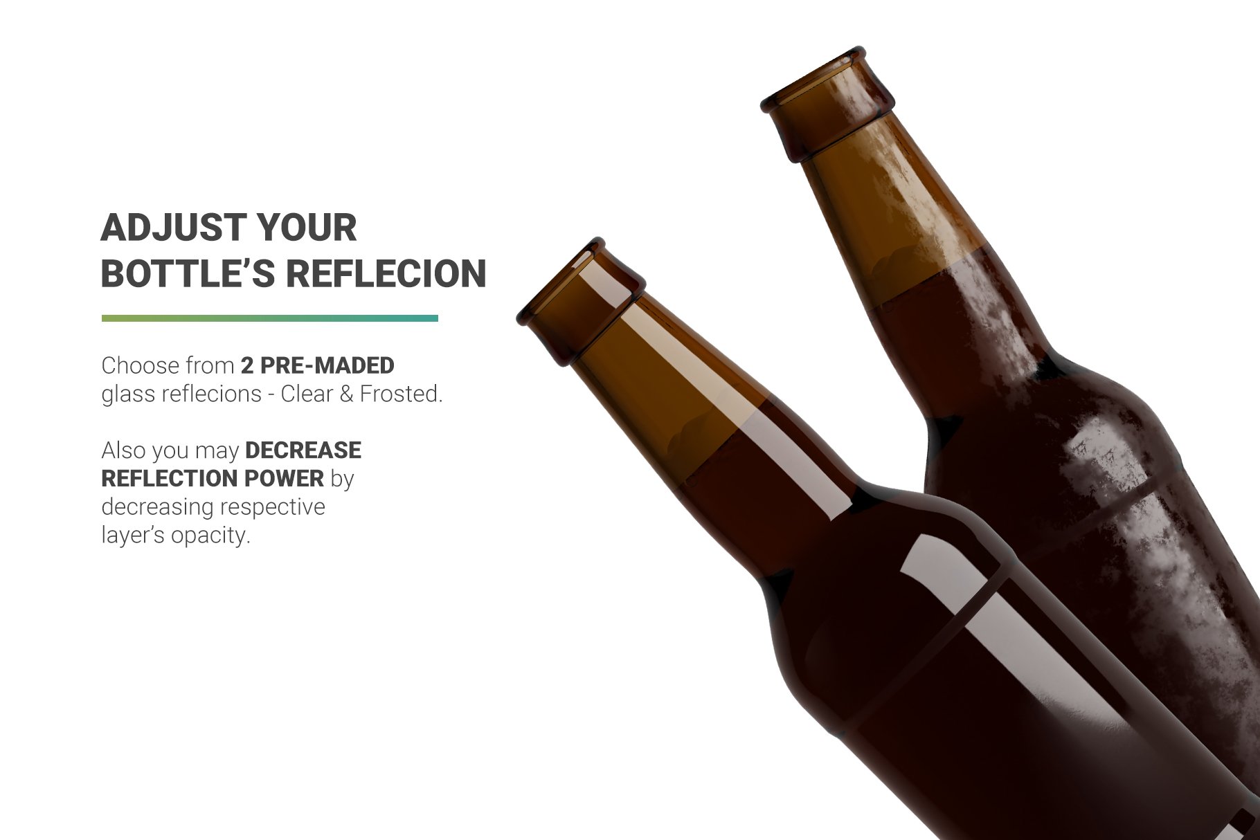 高分辨率啤酒瓶标签设计样机 Beer Bottle Mockup_img_2
