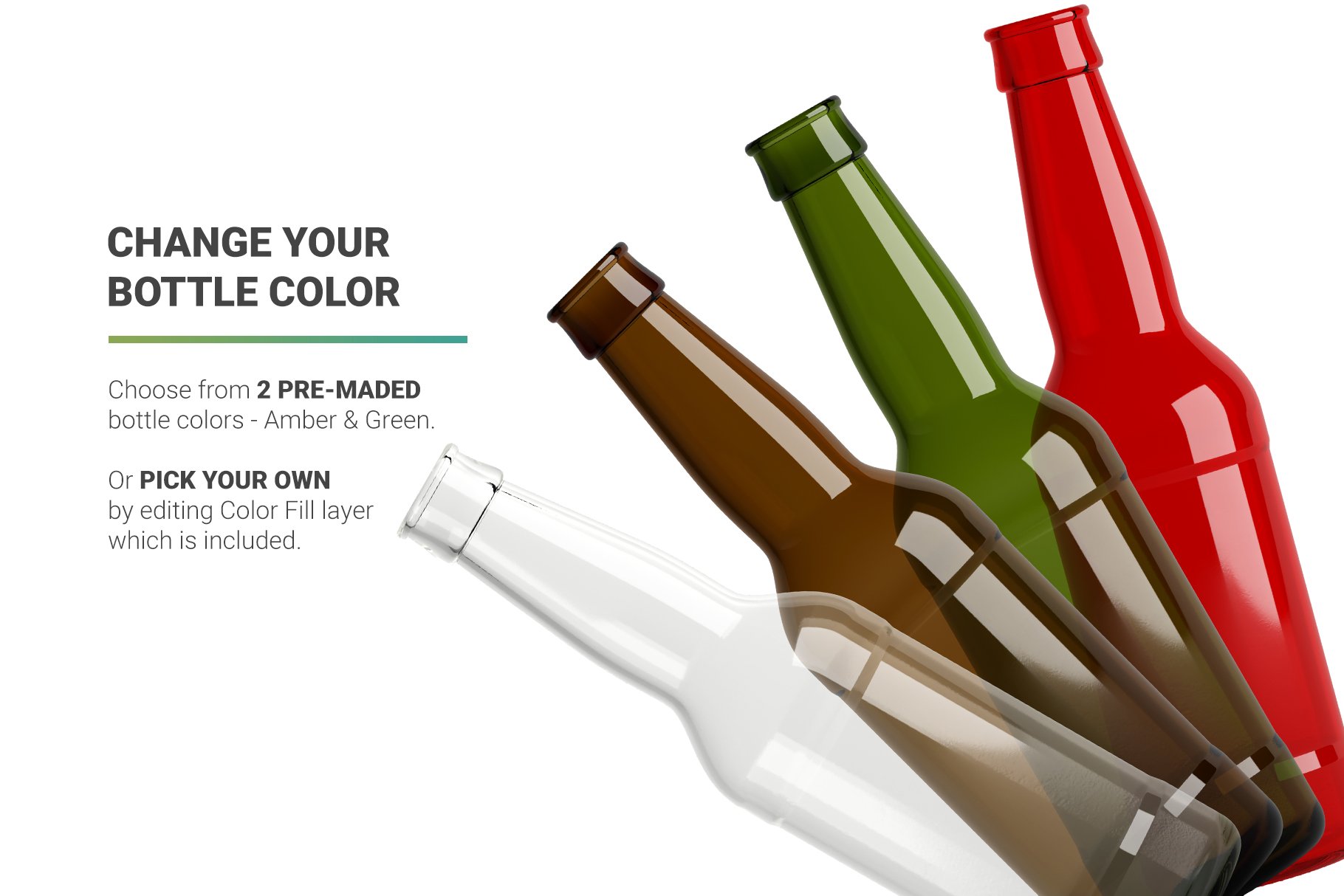 高分辨率啤酒瓶标签设计样机 Beer Bottle Mockup_img_2
