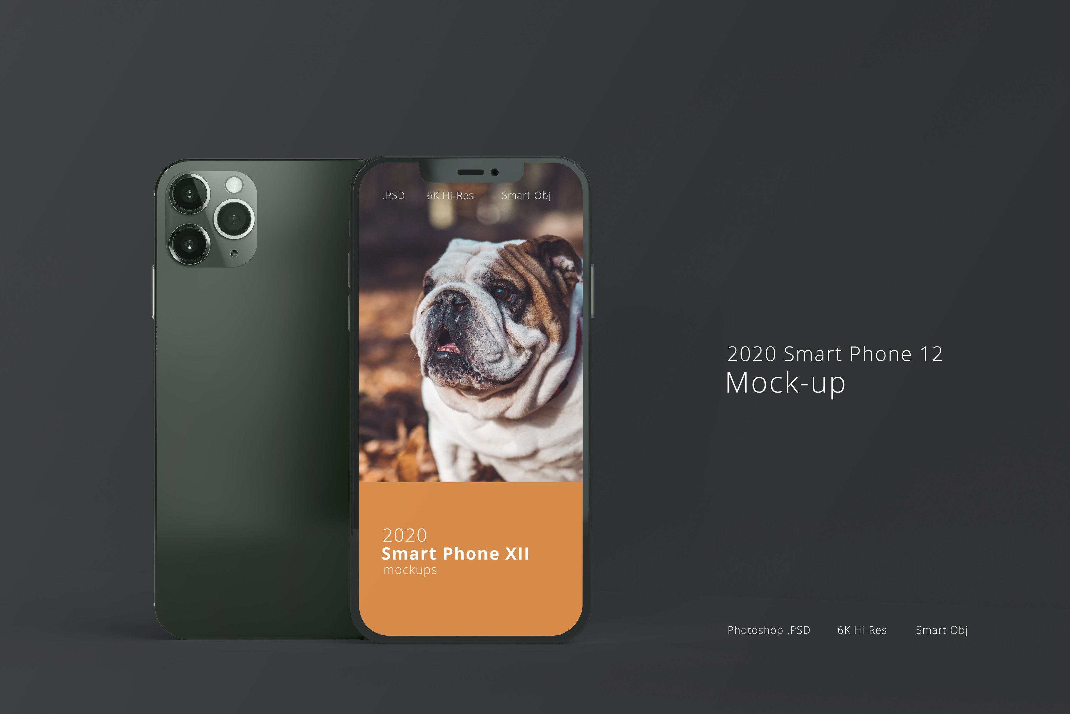 最新热乎2020苹果12智能手机外观设计样机 Smart Phone Mockups_img_2