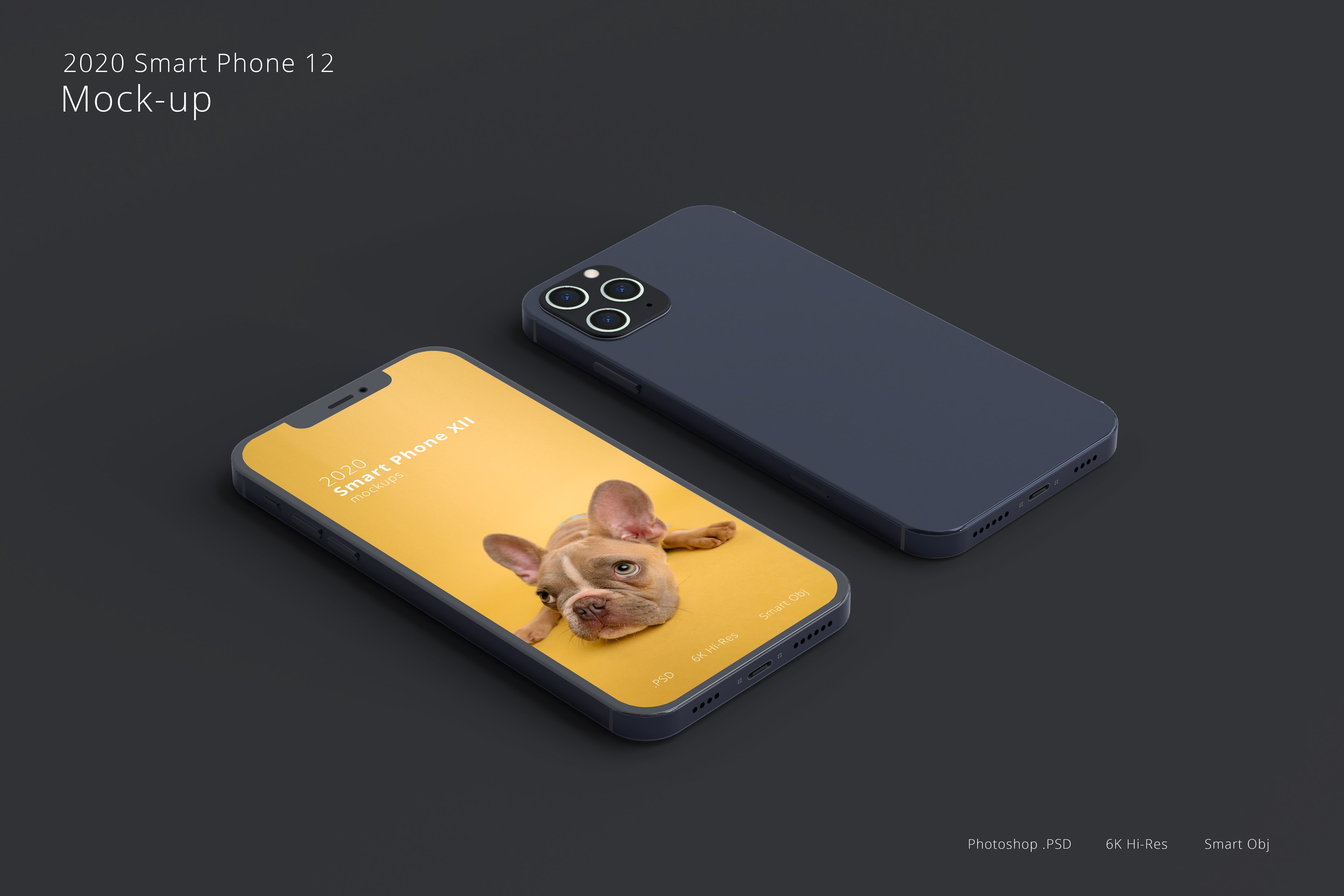 最新热乎2020苹果12智能手机外观设计样机 Smart Phone Mockups_img_2