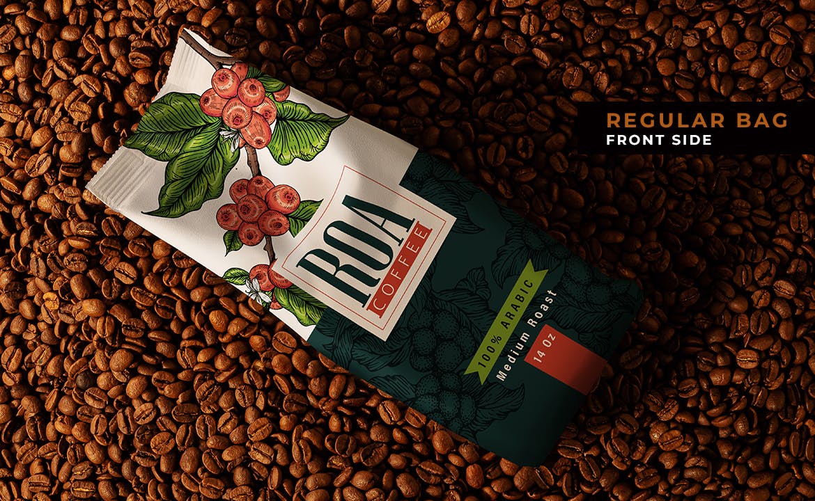精致咖啡包装纸袋设计贴图样机模板合集 Coffee Package Mockup Set_img_2