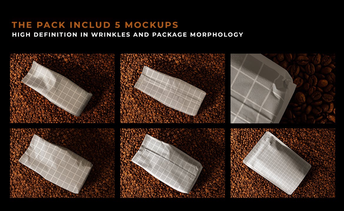 精致咖啡包装纸袋设计贴图样机模板合集 Coffee Package Mockup Set_img_2