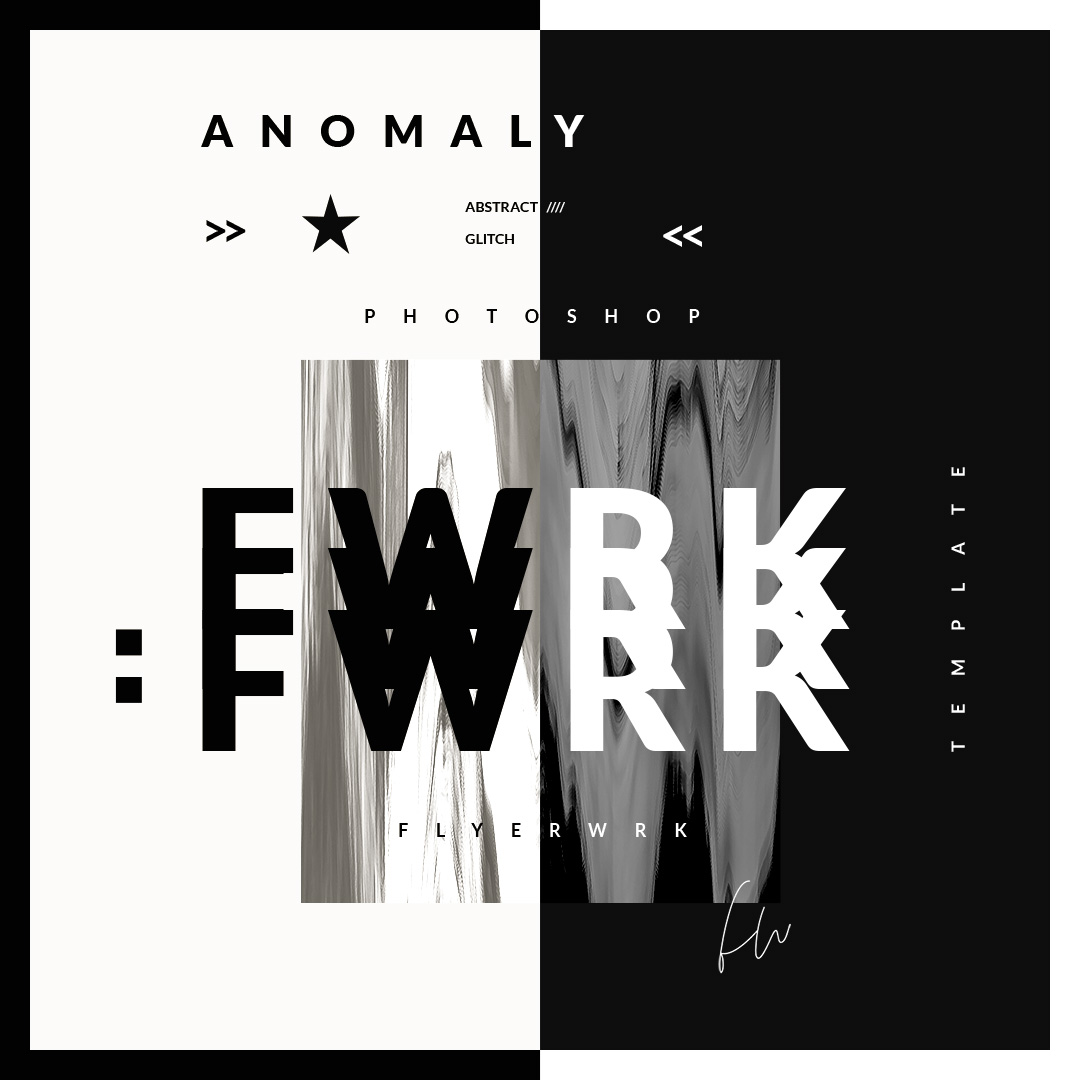 3款时尚潮流电商平面海报设计PSD模板 Flyerwrk - Anomaly (Design Kit)_img_2