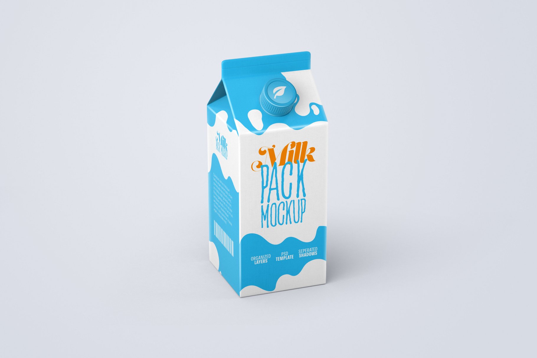 15款牛奶包装纸盒设计展示贴图样机合集 Milk Carton Box Package Mockup Set_img_2