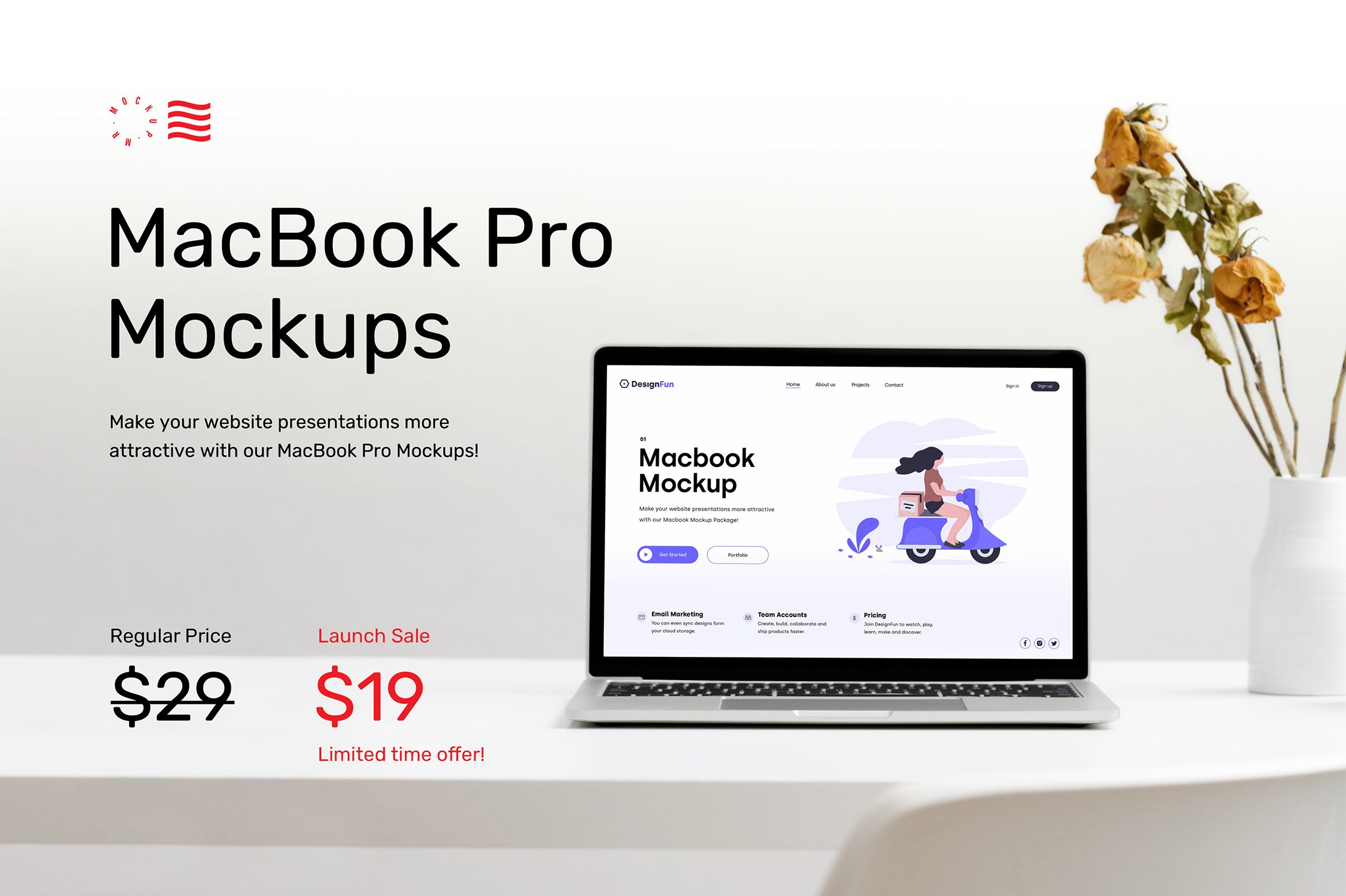 30款工作场景网站设计MacBook屏幕演示样机模板 MacBook Mockups - Workspace Mockups_img_2