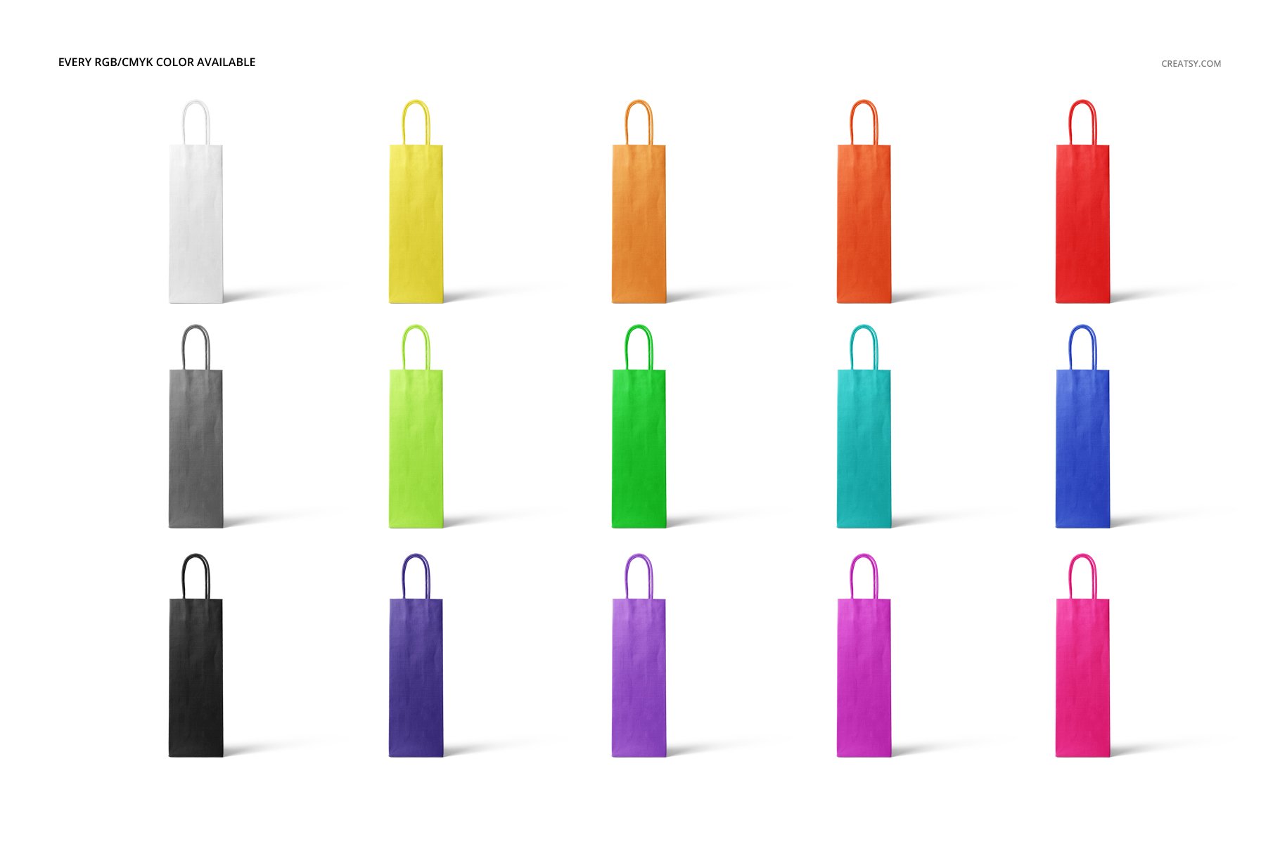 精美葡萄酒手提袋设计展示贴图样机套装 Eurotote Wine Tote Bag Mockup Set_img_2