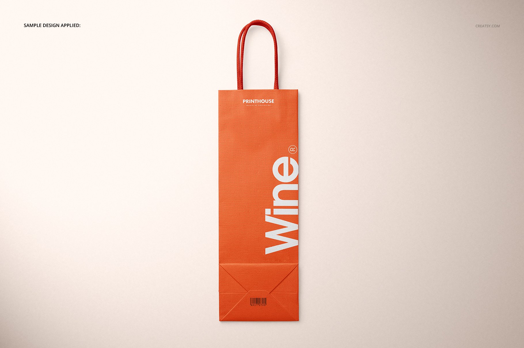 精美葡萄酒手提袋设计展示贴图样机套装 Eurotote Wine Tote Bag Mockup Set_img_2