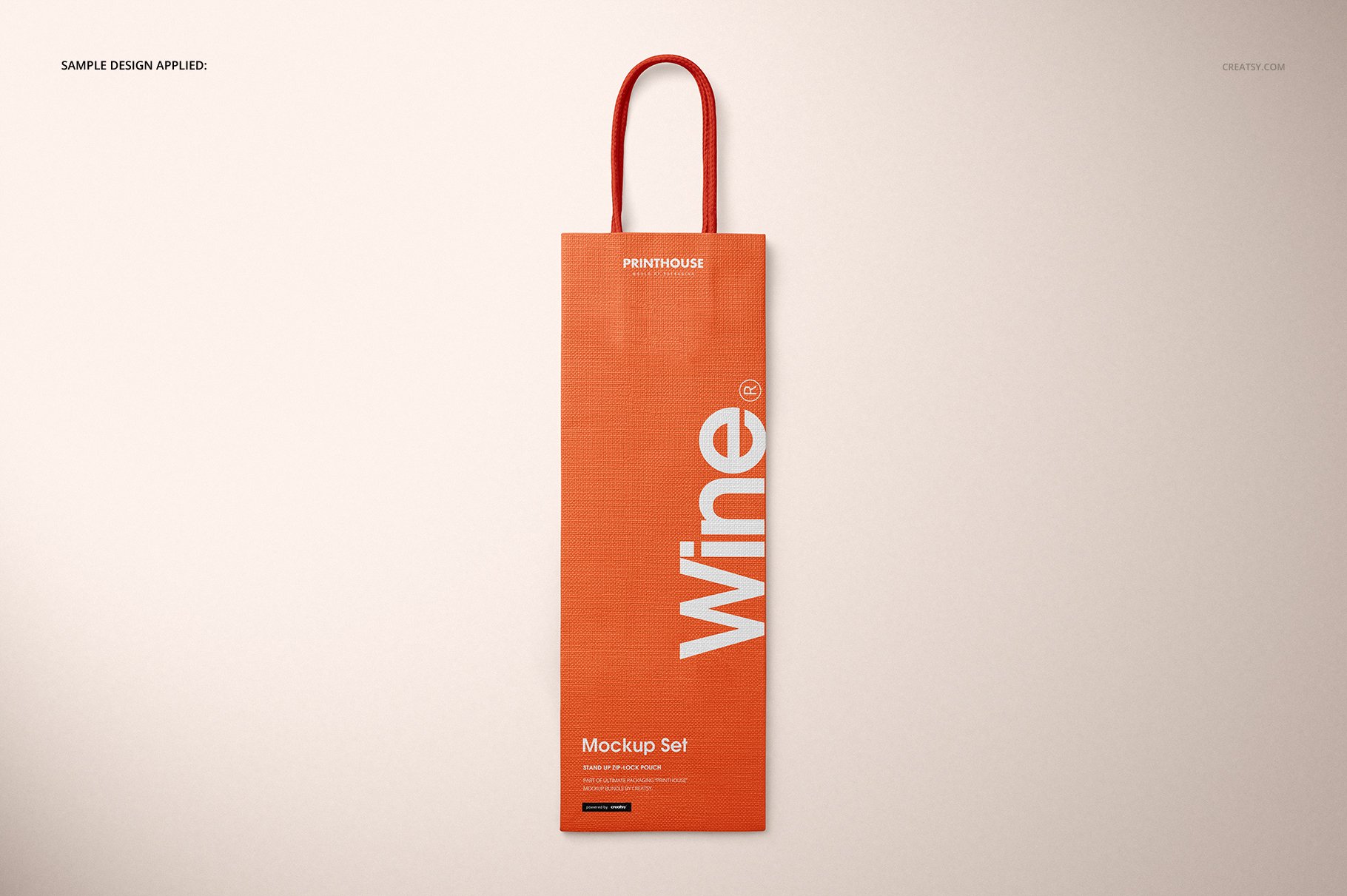 精美葡萄酒手提袋设计展示贴图样机套装 Eurotote Wine Tote Bag Mockup Set_img_2