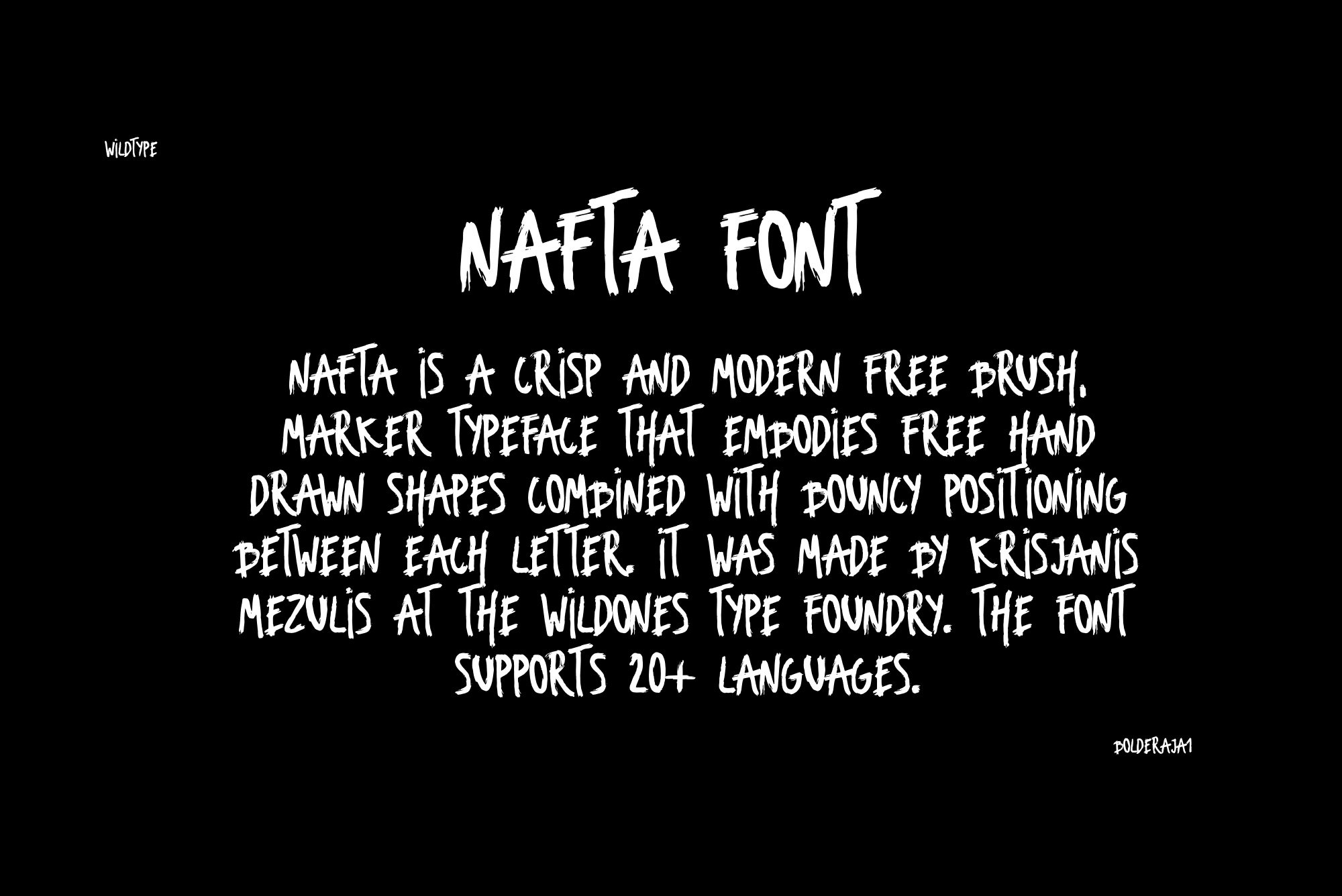 现代手写毛笔笔刷效果英文字体素材 Nafta Light Marker Font_img_2