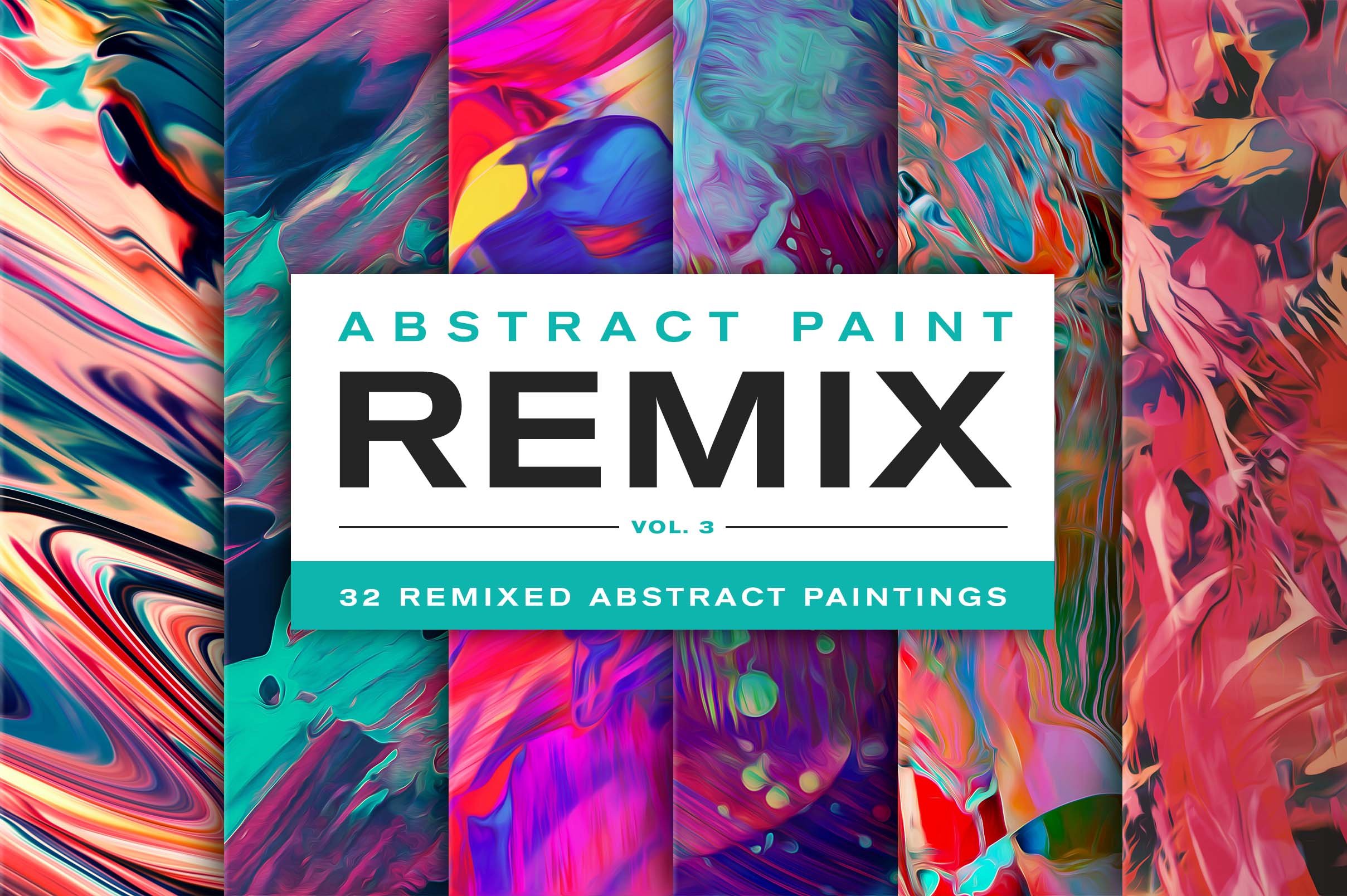 32款高清抽象丙烯酸绘画颜料背景图片设计素材 Abstract Paint Remix Vol 3_img_2