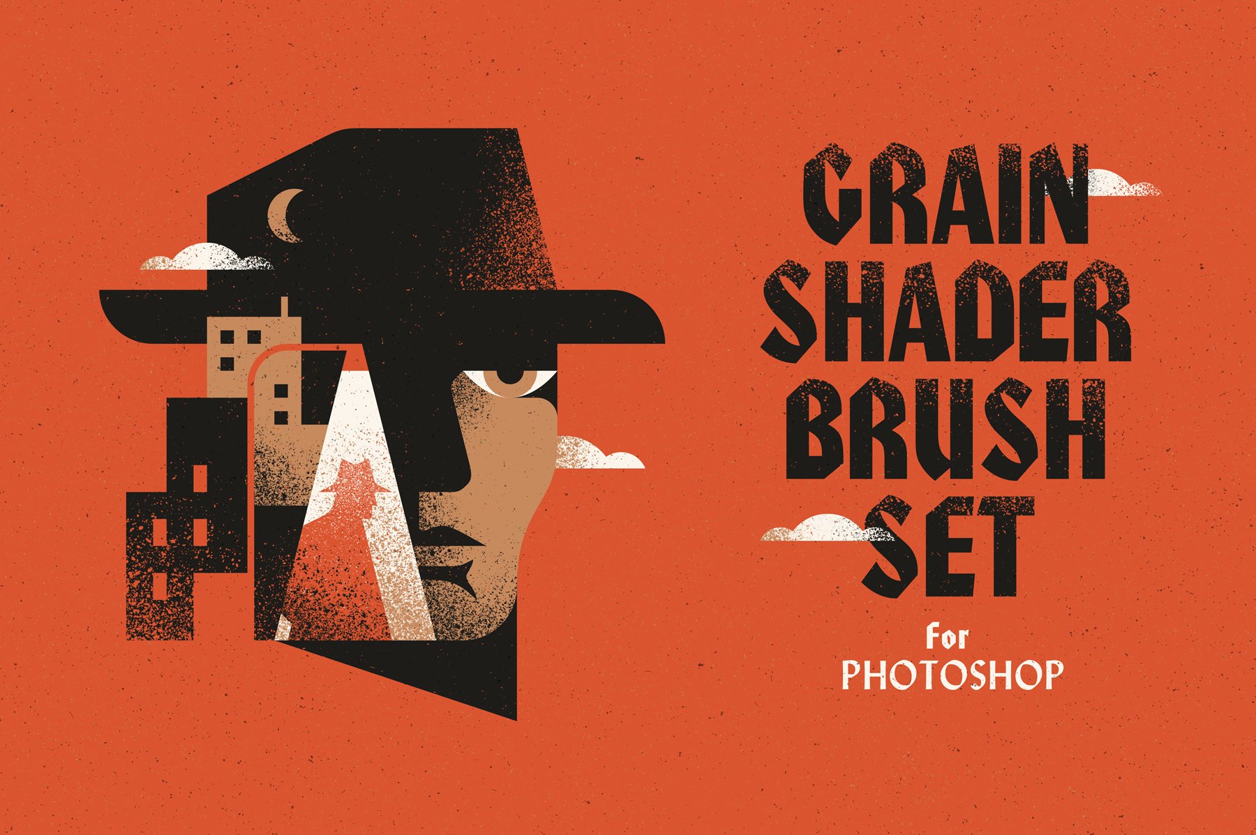 38款粗糙颗粒点状着色画笔PS笔刷素材 Grain Shader Brush Set For Photoshop_img_2