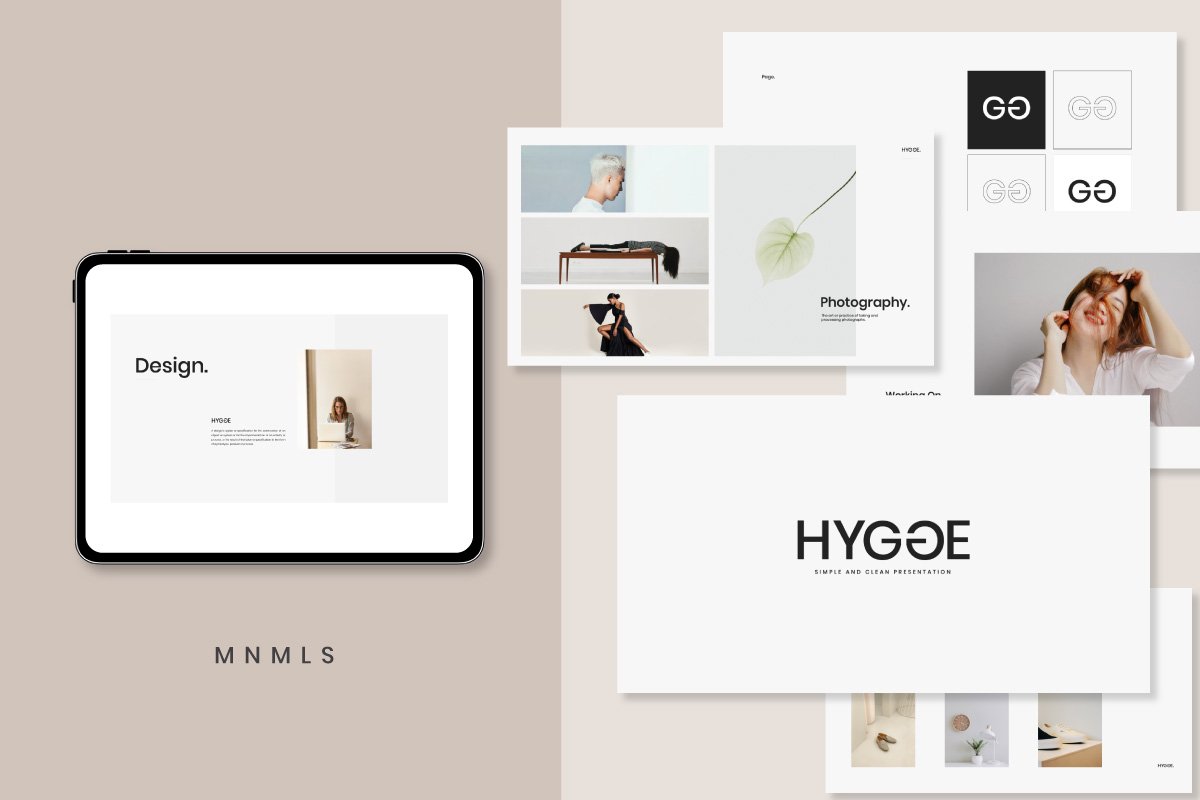 创意多用途摄影作品集演示文稿设计模板 HYGGE - Minimalism Powerpoint_img_2