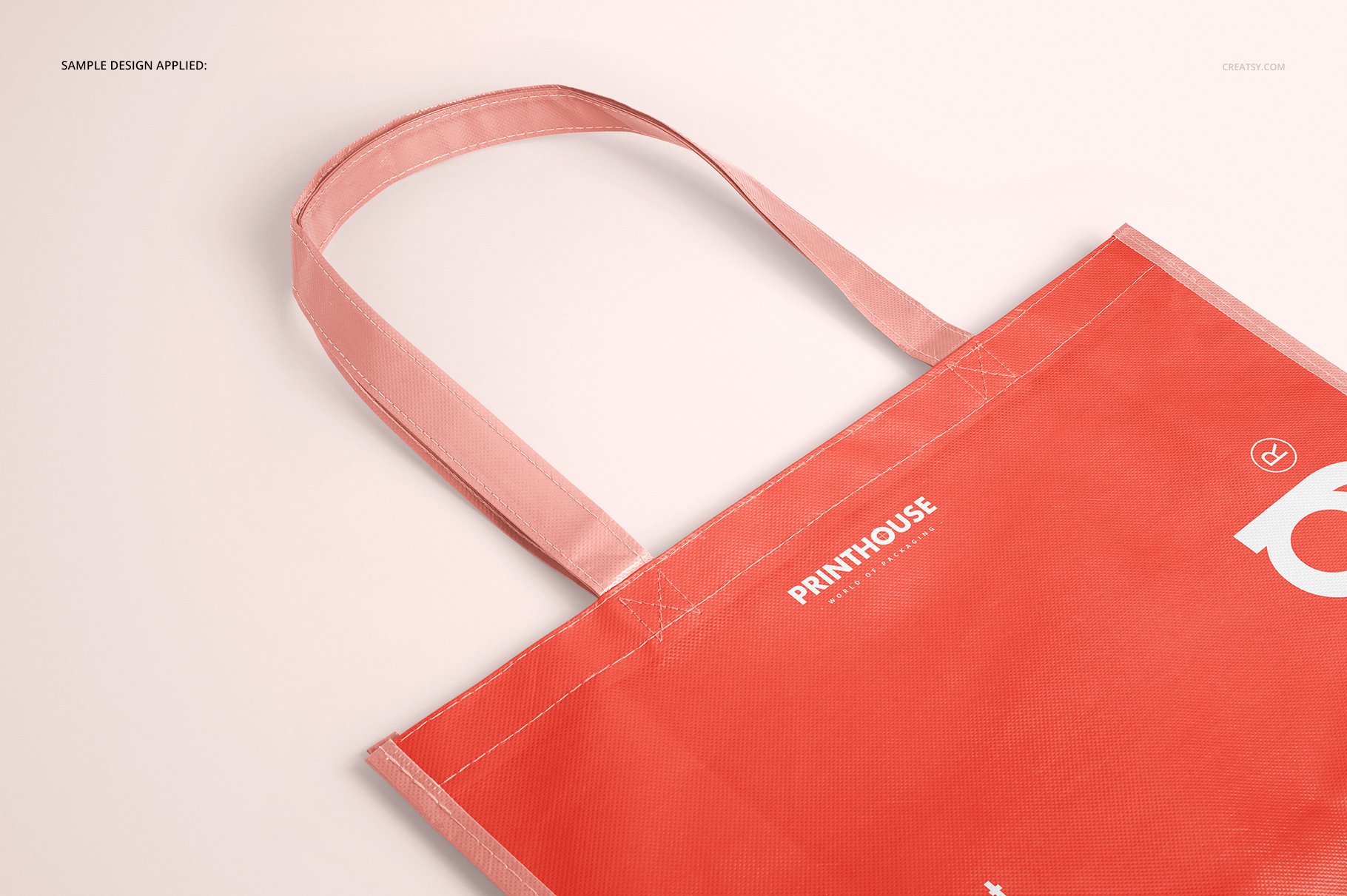 层压光面无纺布购物手提袋设计贴图样机模板套装 Laminated Non-Woven Tote Bag Mockups_img_2