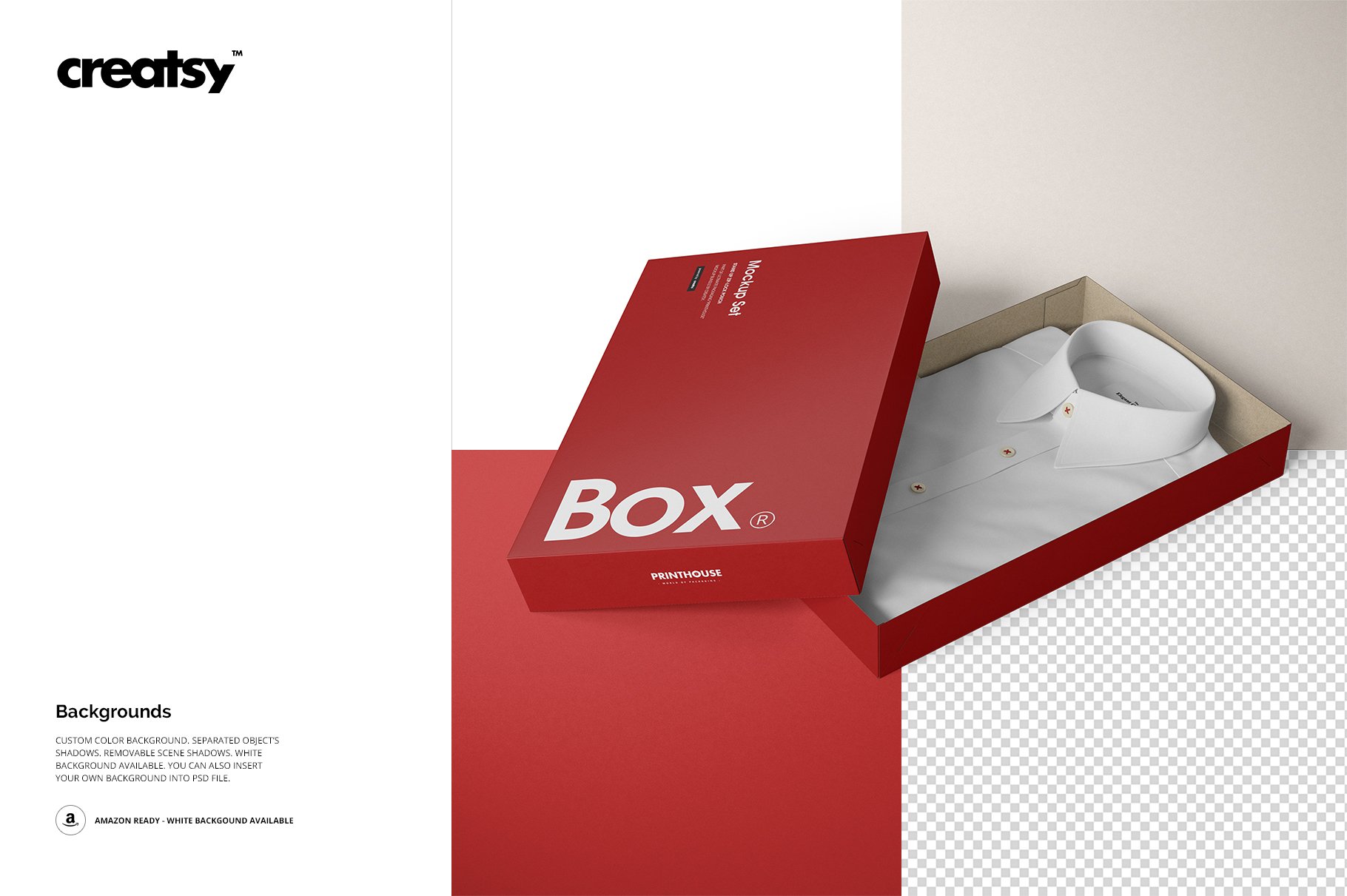 现代时尚服装纸盒设计展示贴图样机模板合集 2-Piece Apparel Box Mockup Set_img_2