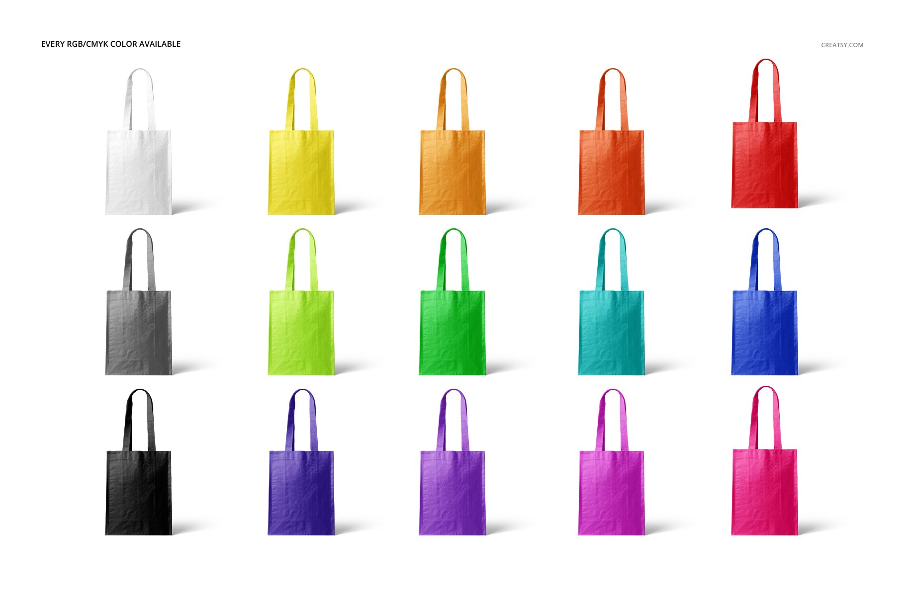 时尚编织手提购物袋设计展示贴图样机模板合集 Woven Tote Bag Mockup Set_img_2