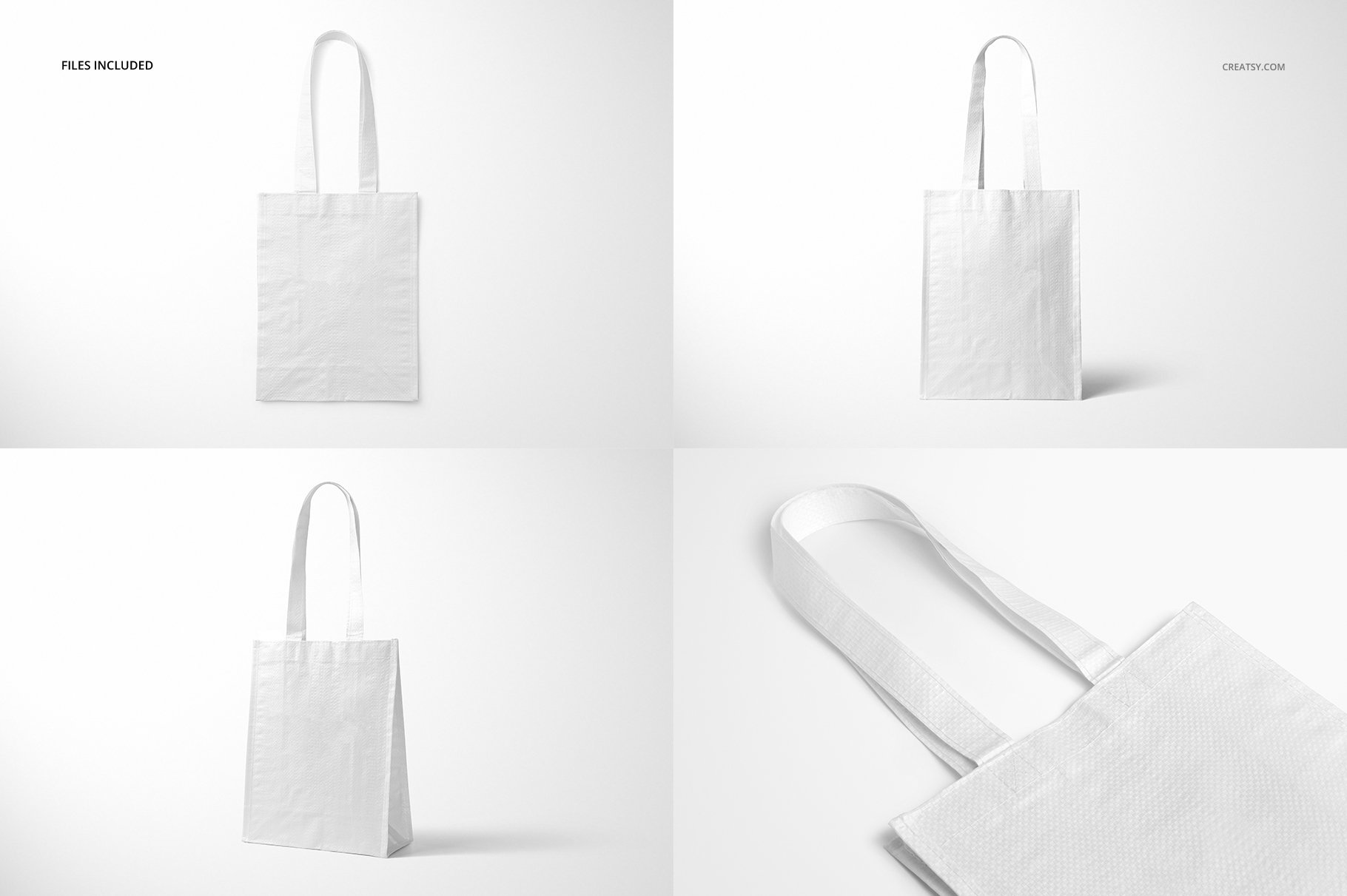 时尚编织手提购物袋设计展示贴图样机模板合集 Woven Tote Bag Mockup Set_img_2