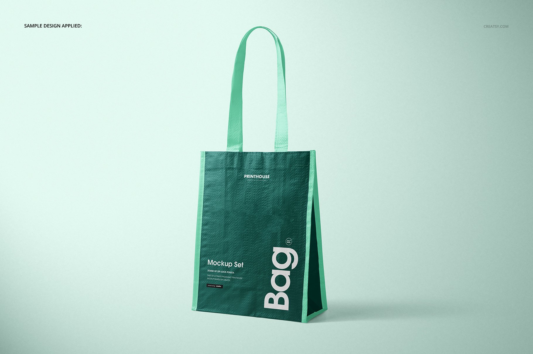 时尚编织手提购物袋设计展示贴图样机模板合集 Woven Tote Bag Mockup Set_img_2