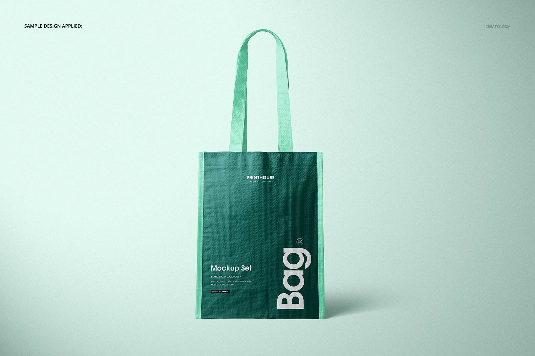 时尚编织手提购物袋设计展示贴图样机模板合集 Woven Tote Bag Mockup Set_img_2