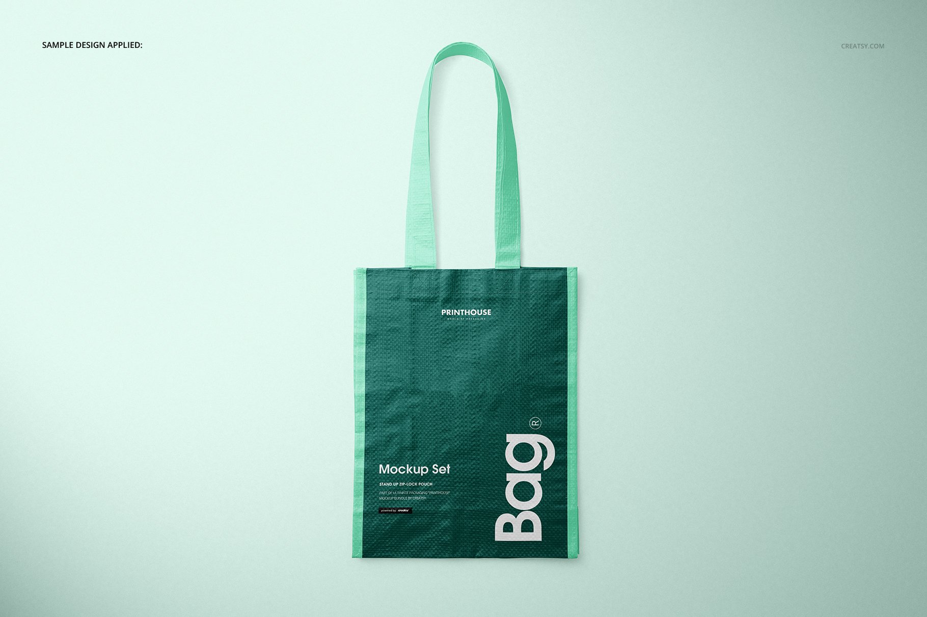 时尚编织手提购物袋设计展示贴图样机模板合集 Woven Tote Bag Mockup Set_img_2