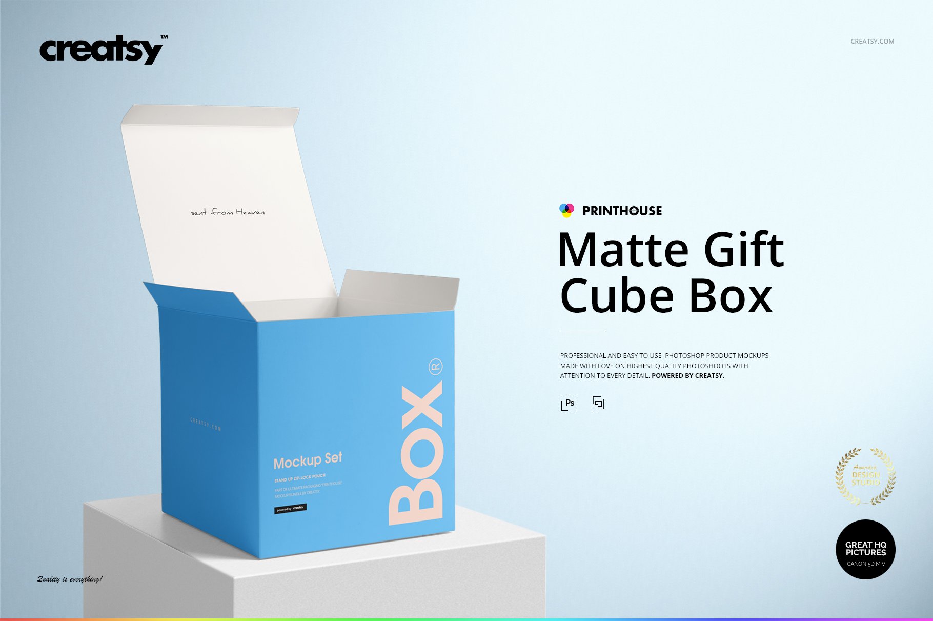 方形哑光产品礼品包装纸盒设计贴图样机套装 Matte Gift Square Box Mockup Set_img_2