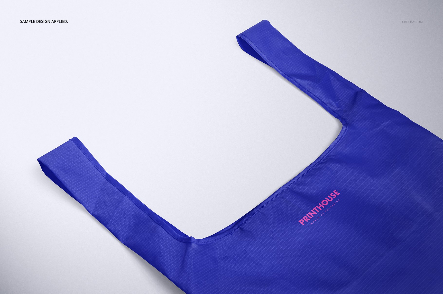 尼龙环保购物手提袋设计展示贴图样机PS素材合集 Ripstop Reusable Bag Mockup Set_img_2