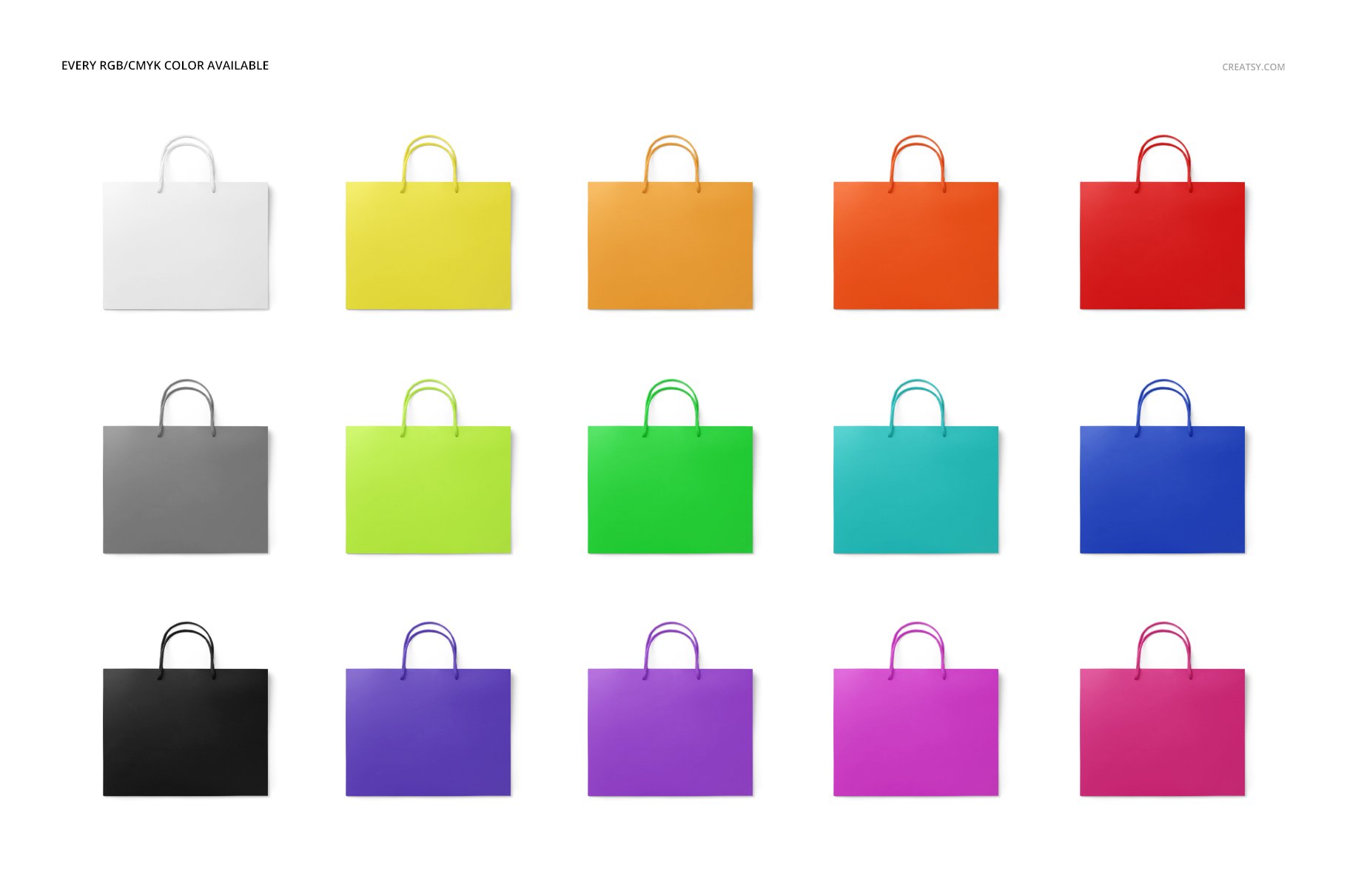 极简购物手提纸袋设计展示贴图样机PS设计素材 Eurotote Bag Mockup Set 1_img_2