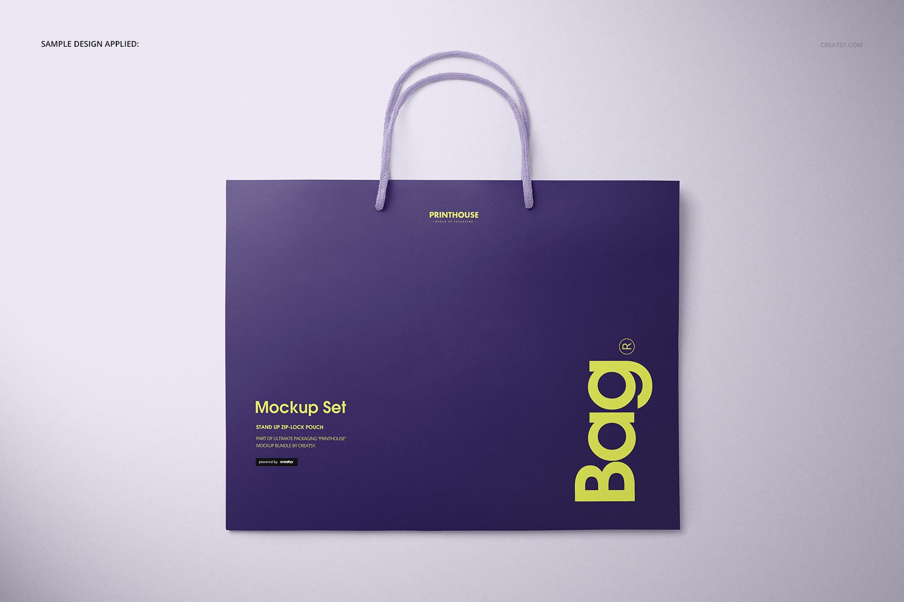 极简购物手提纸袋设计展示贴图样机PS设计素材 Eurotote Bag Mockup Set 1_img_2