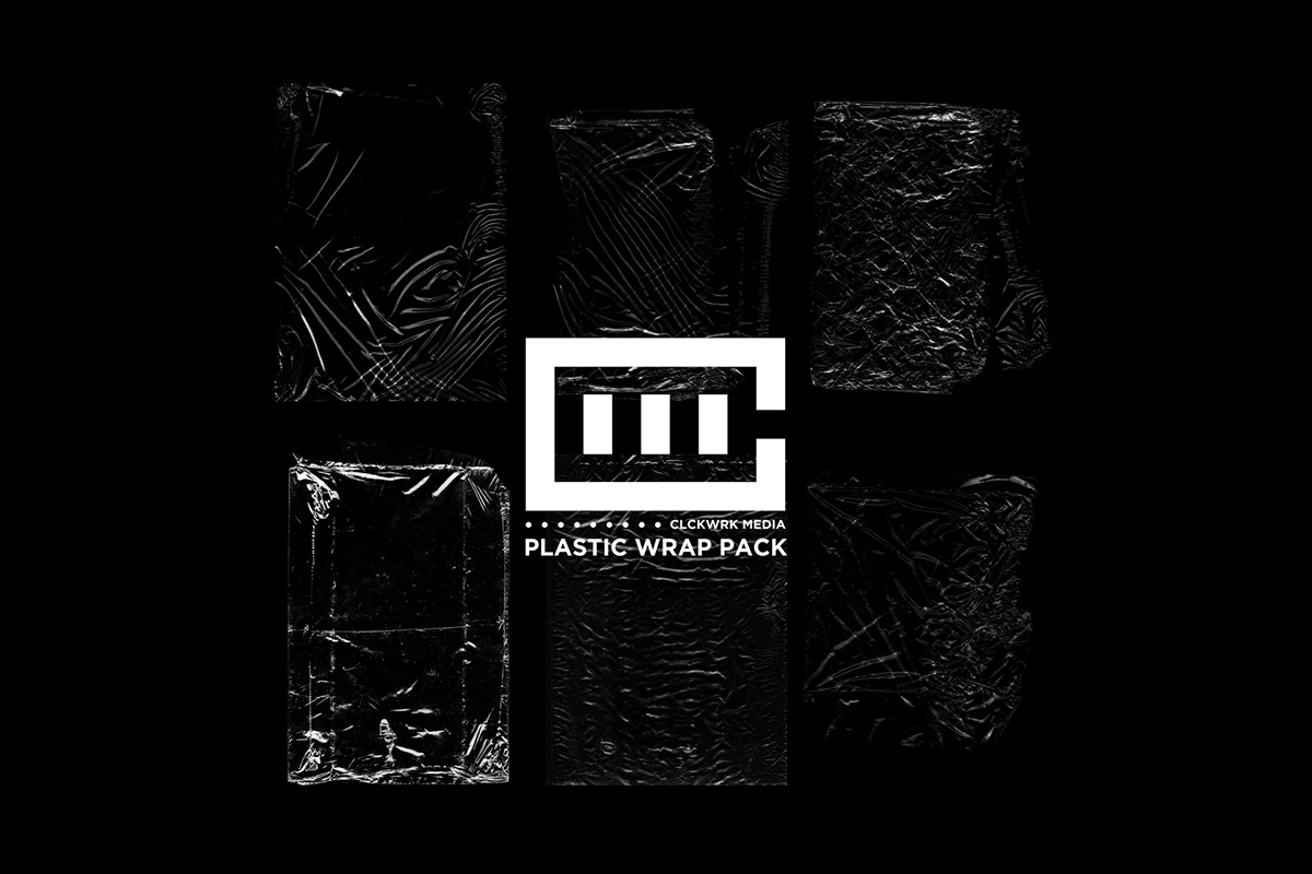 6款透明保鲜塑料膜背景PS设计素材 Plastic Wrap Pack_img_2