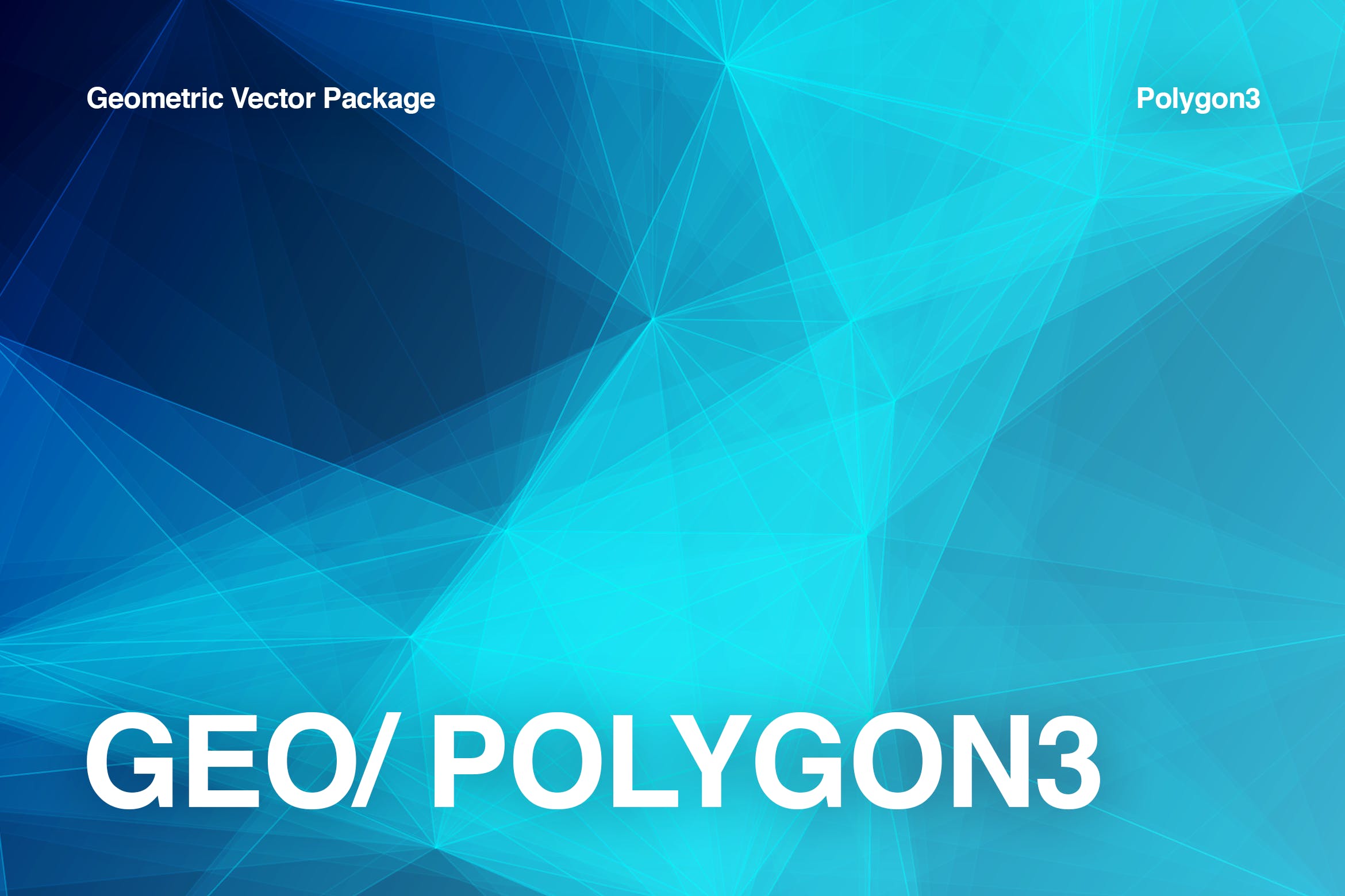 6款脑部融化效果几何图案矢量素材 Polygon Geometric Collection 3_img_2