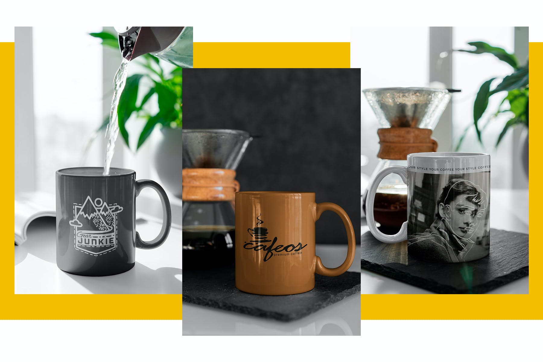 15款带阴影咖啡马克杯瓷杯设计展示样机合集 Mug Mockup Shadows Collection_img_2