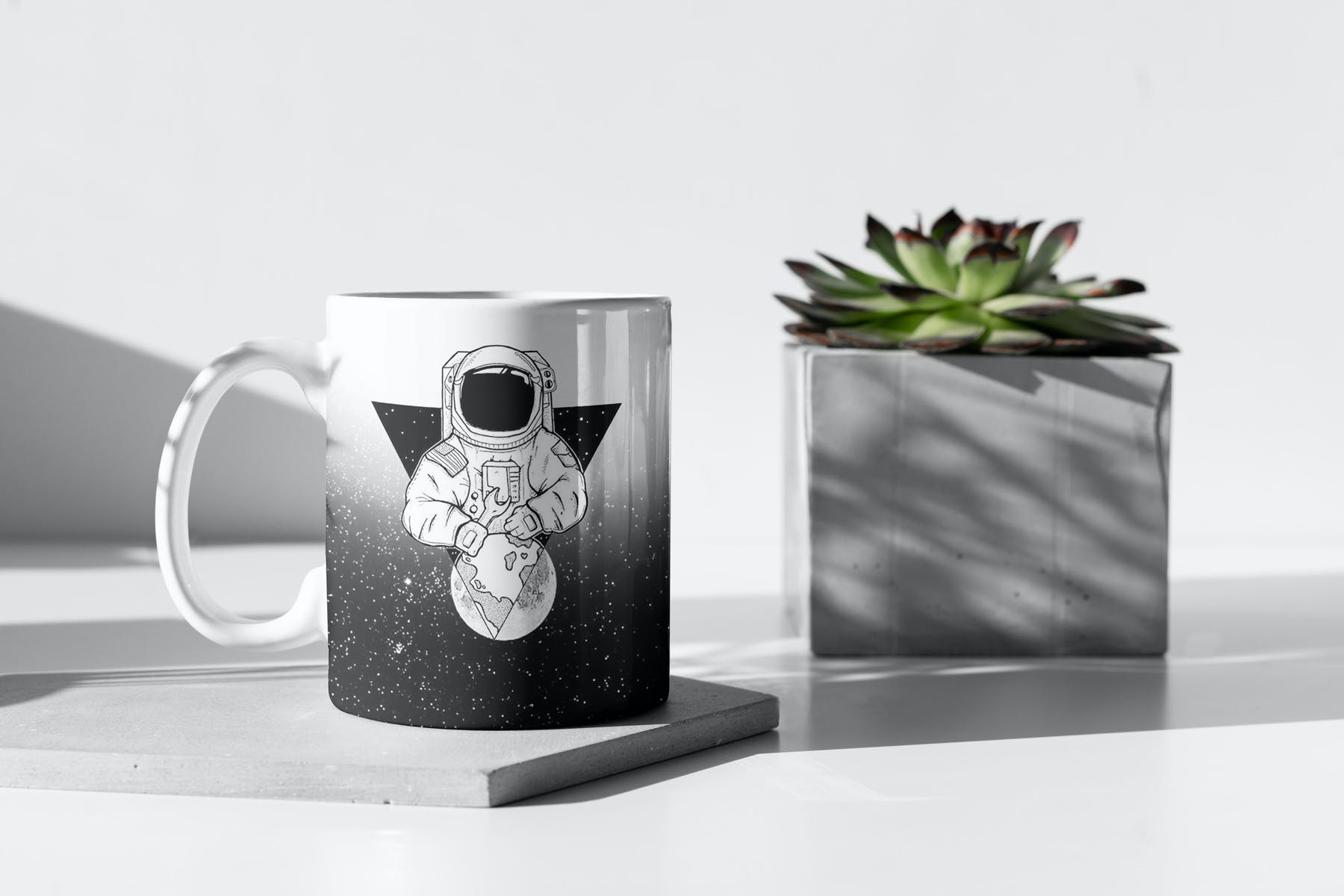 15款带阴影咖啡马克杯瓷杯设计展示样机合集 Mug Mockup Shadows Collection_img_2