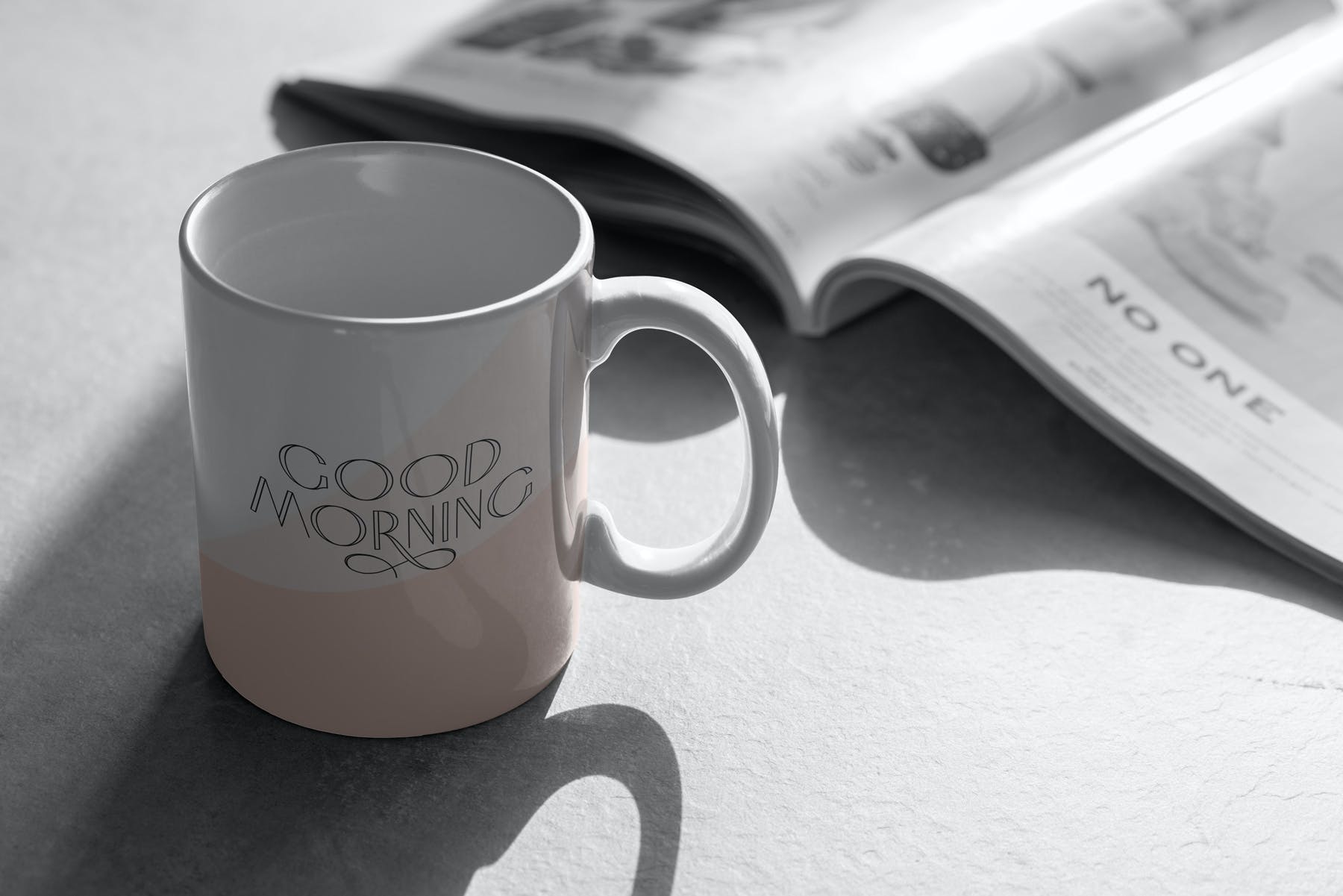 15款带阴影咖啡马克杯瓷杯设计展示样机合集 Mug Mockup Shadows Collection_img_2